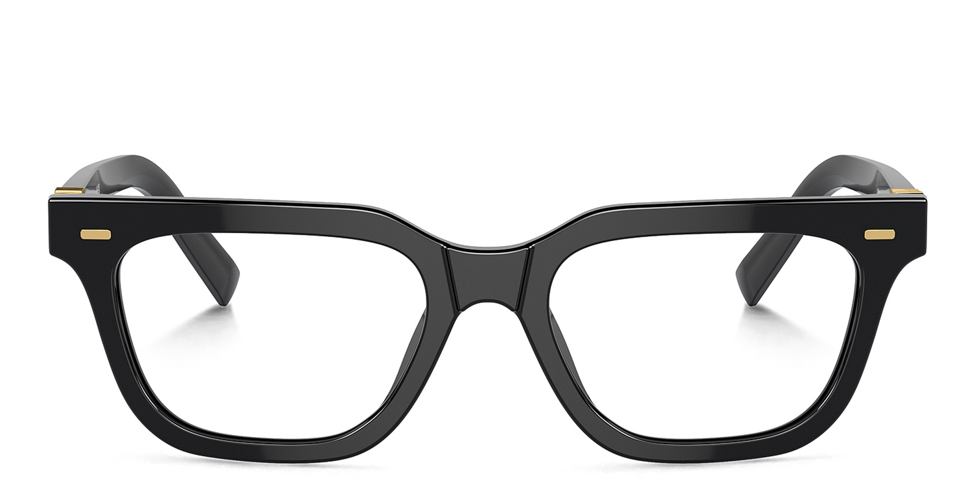 Shop MIU MIU Vertical Logo Rectangle Eyeglasses in Black online.