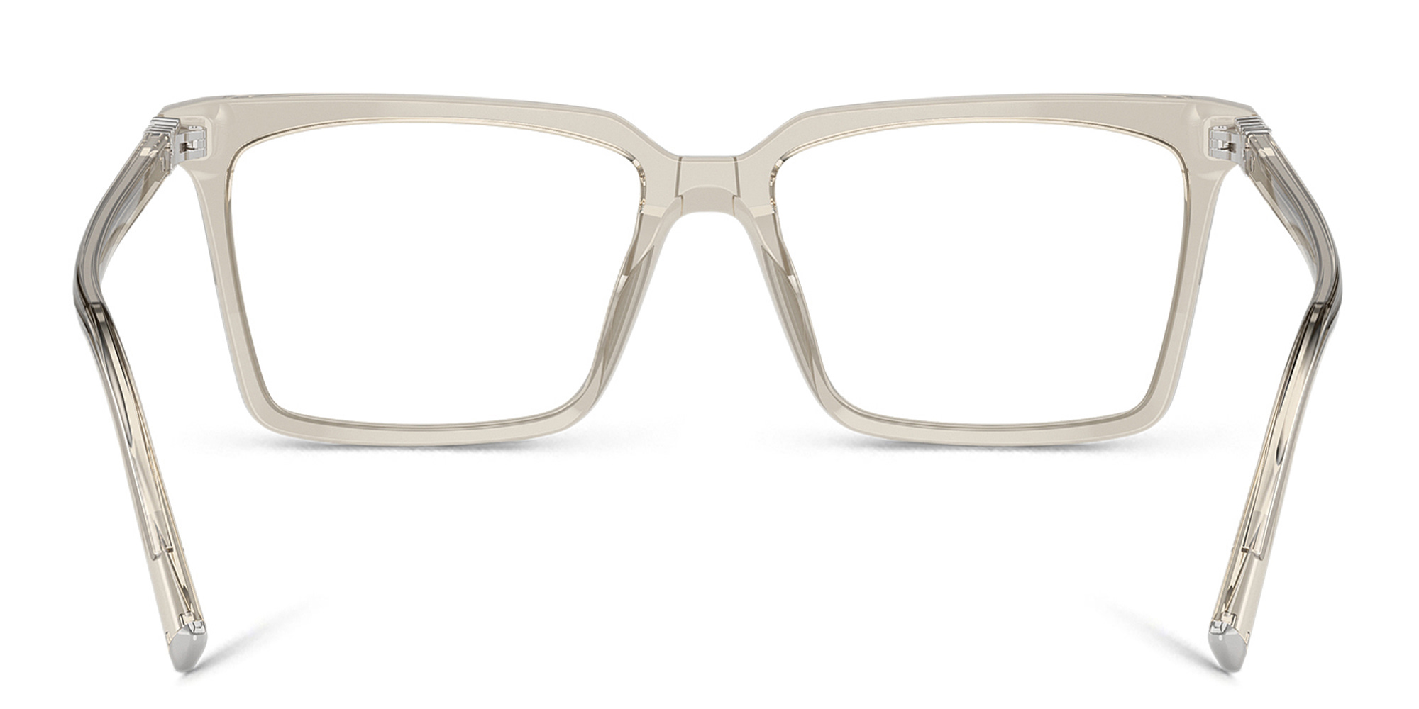 Shop MIU MIU Vertical Logo Square Eyeglasses in Grey online.