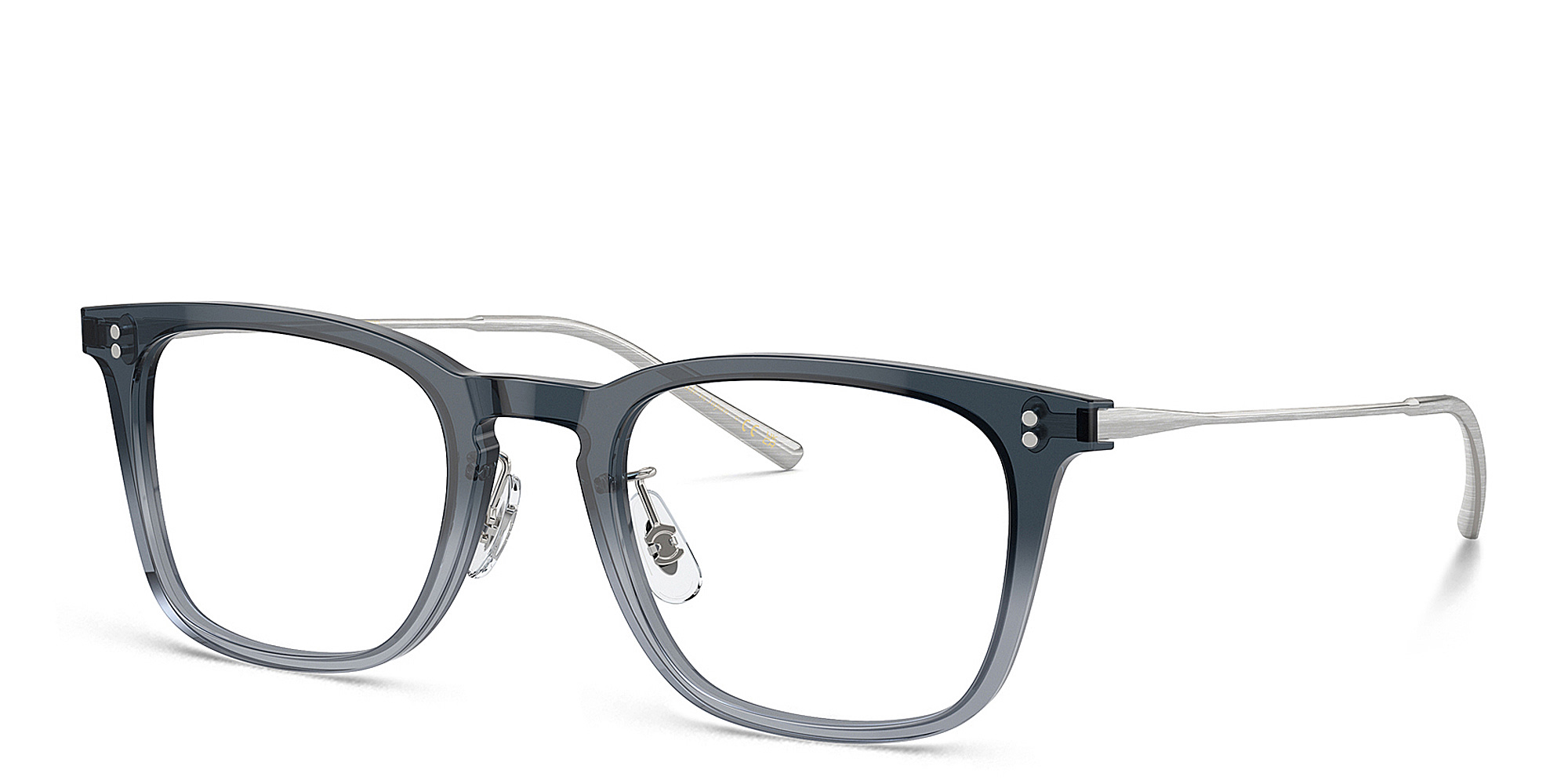 Shop OLIVER PEOPLES Loftin Unisex Square Eyeglasses in Grey online.