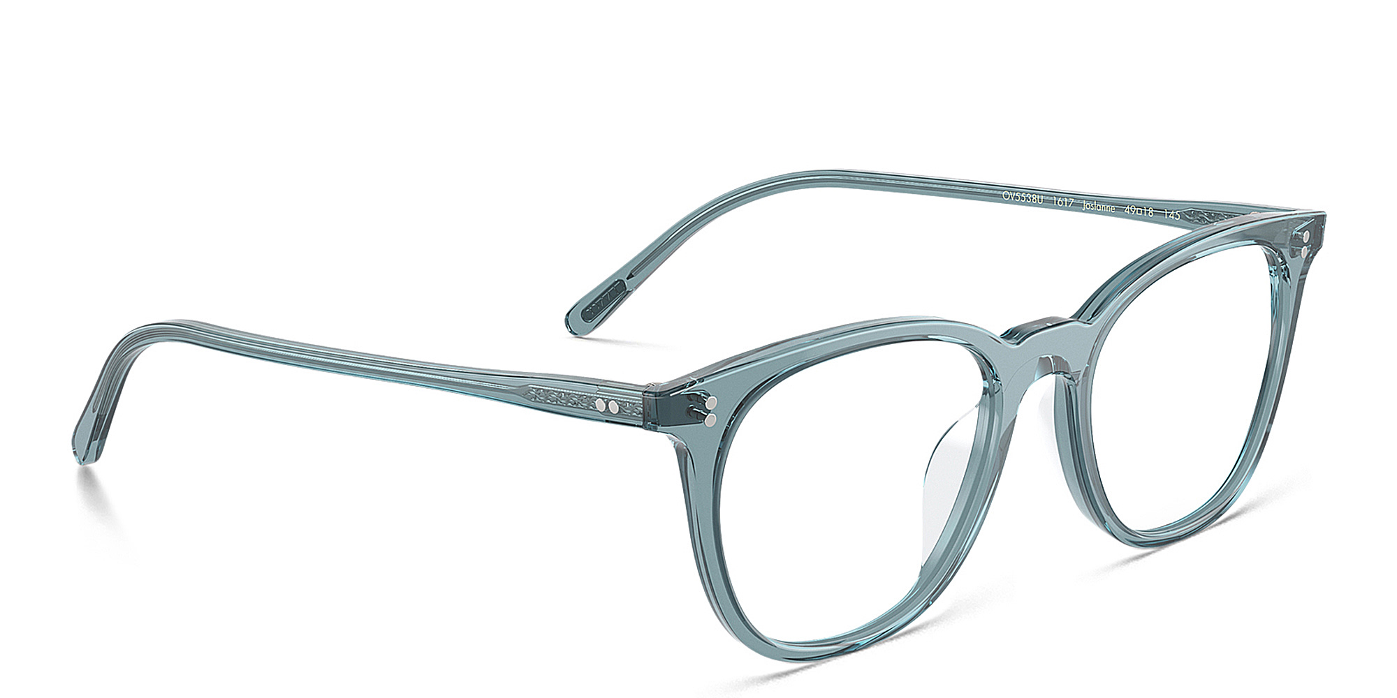 Shop OLIVER PEOPLES Josianne Unisex Pillow Eyeglasses in Washed Teal online.