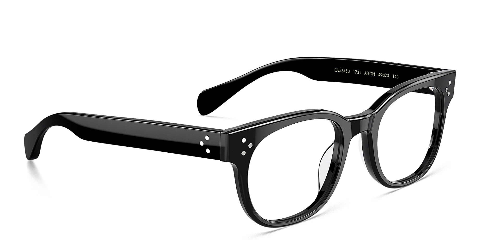 Shop OLIVER PEOPLES Afton Unisex Square Eyeglasses in Black online.