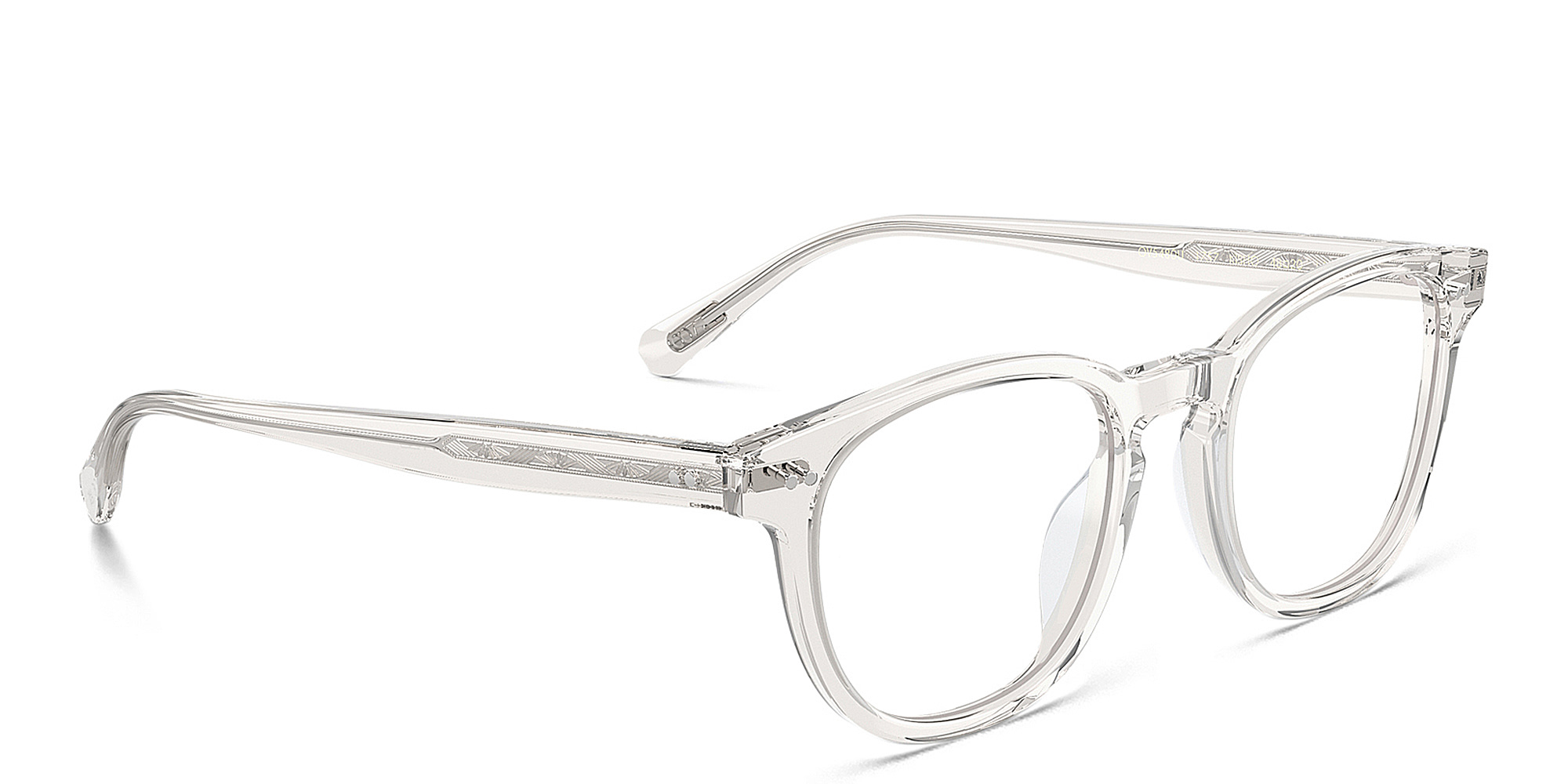 Shop OLIVER PEOPLES Kisho Unisex Pillow Eyeglasses in Gravel online.