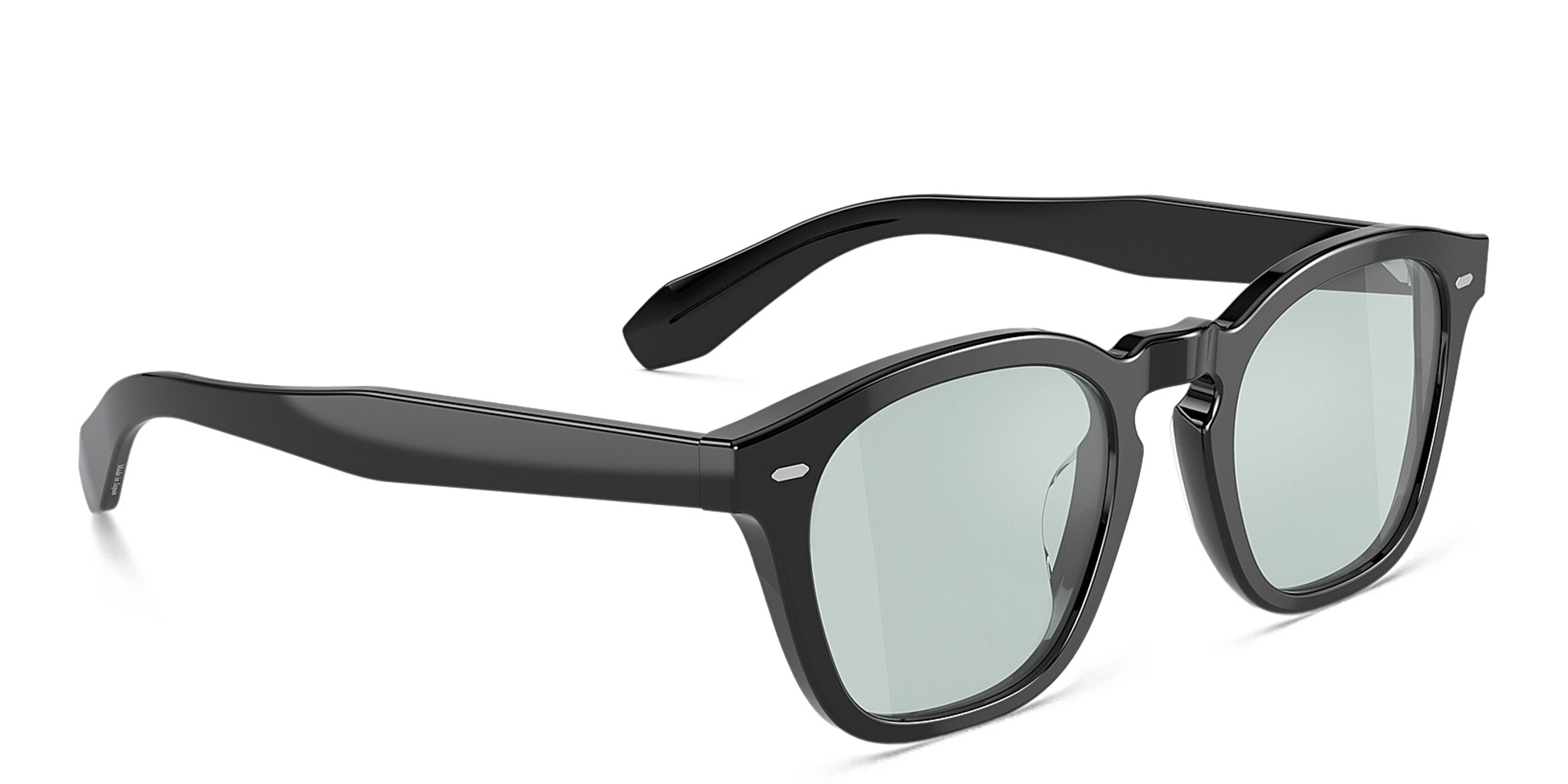 Shop OLIVER PEOPLES N.03 Unisex Square Eyeglasses in Black online.