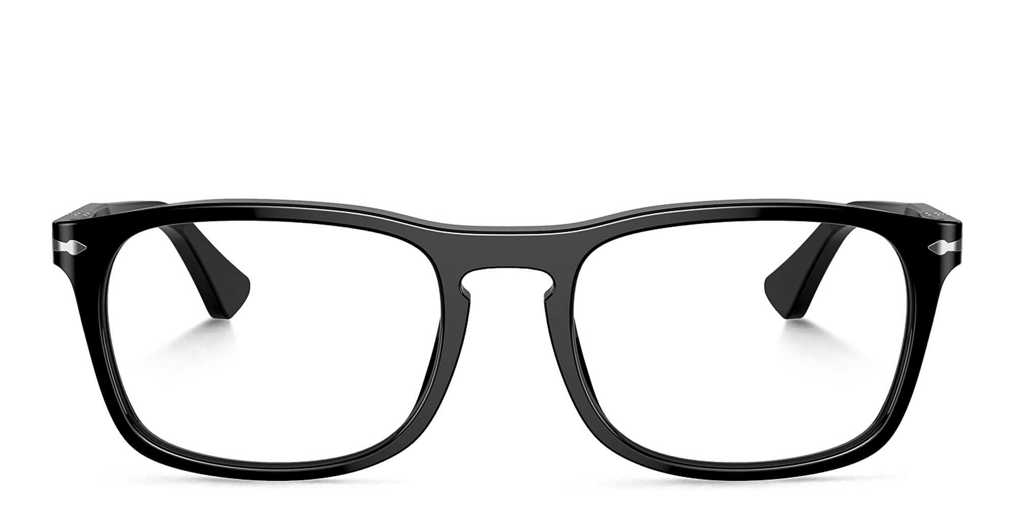 Shop PERSOL Unisex Pillow Eyeglasses in Black online.