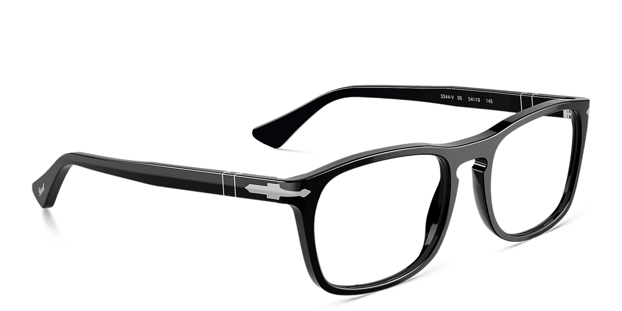 Shop PERSOL Unisex Pillow Eyeglasses in Black online.