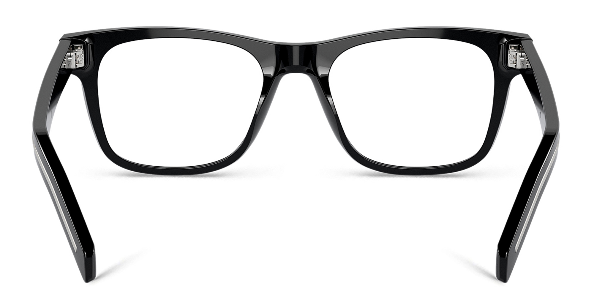 Shop PRADA Logo Pillow Eyeglasses in Black online.