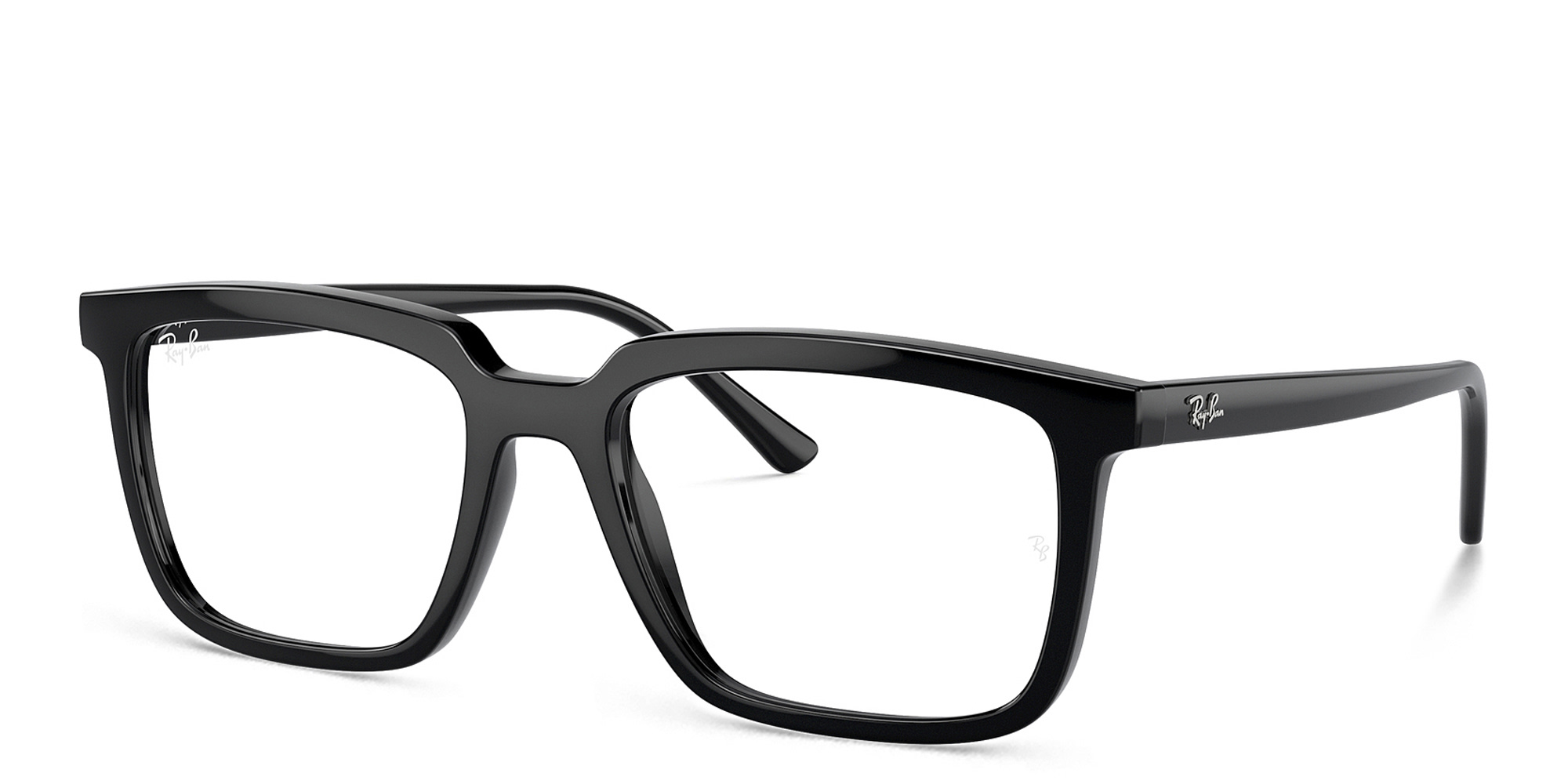 Ray-Ban Alain Optics Unisex Rectangle Eyeglasses in Black – Product Photo 2