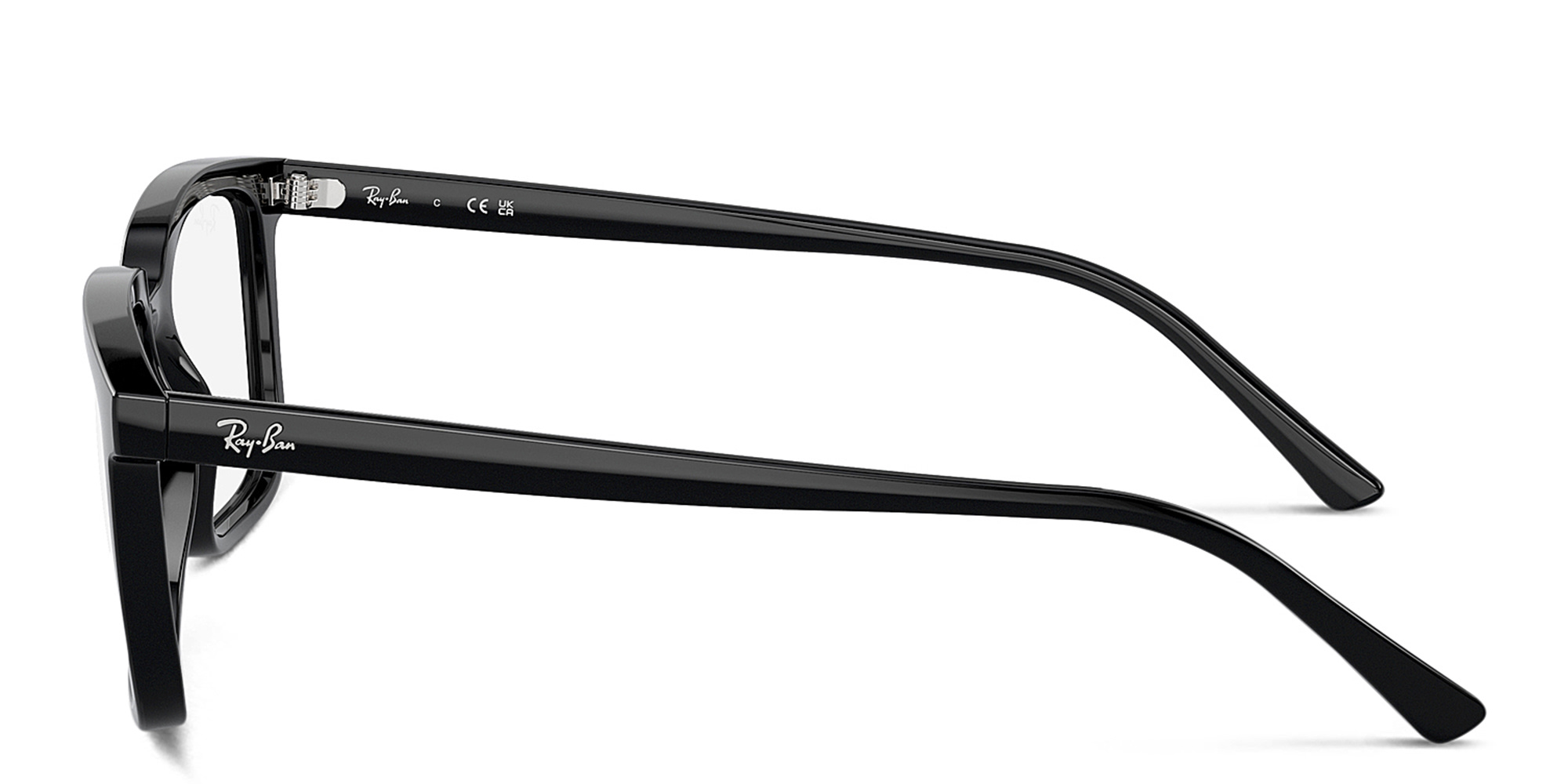 Ray-Ban Alain Optics Unisex Rectangle Eyeglasses in Black – Product Photo 3