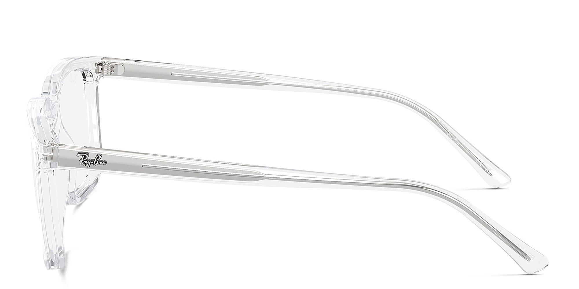 Shop Ray-Ban Alain Optics Unisex Rectangle Eyeglasses in Clear online.
