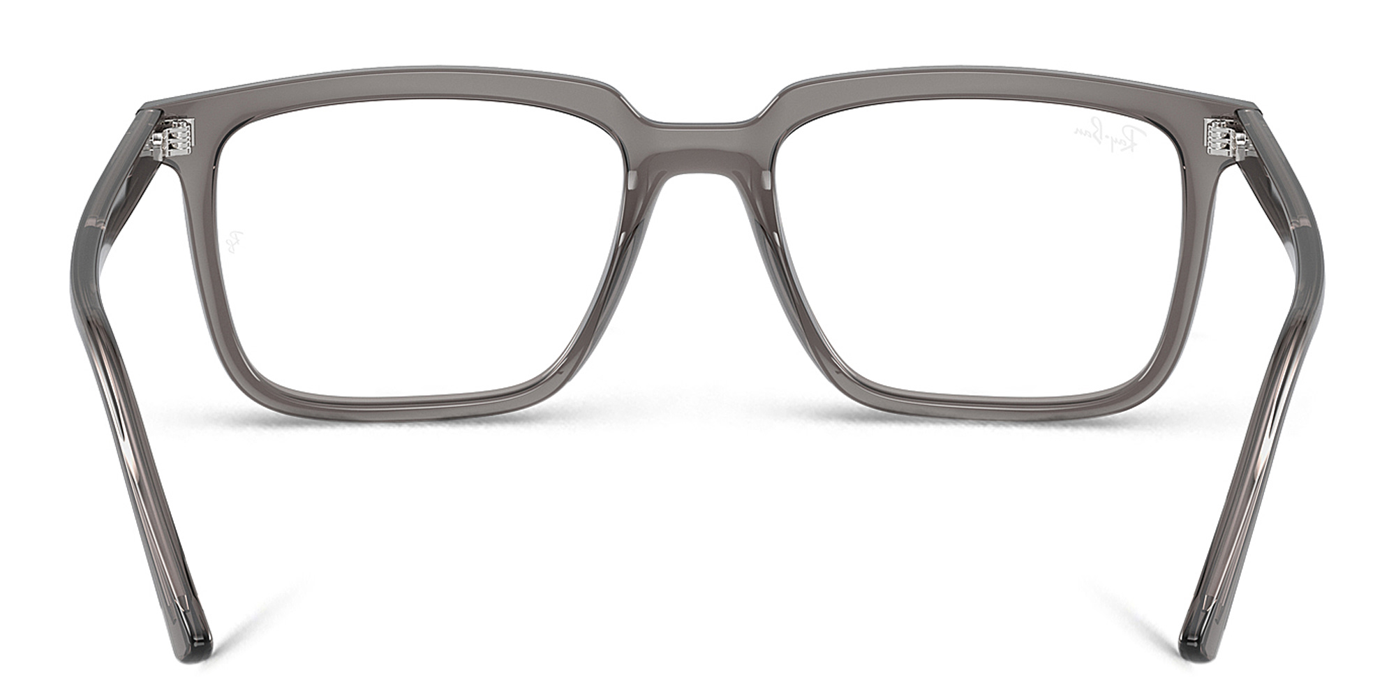 Shop Ray-Ban Alain Optics Unisex Rectangle Eyeglasses in Opal Dark Grey online.