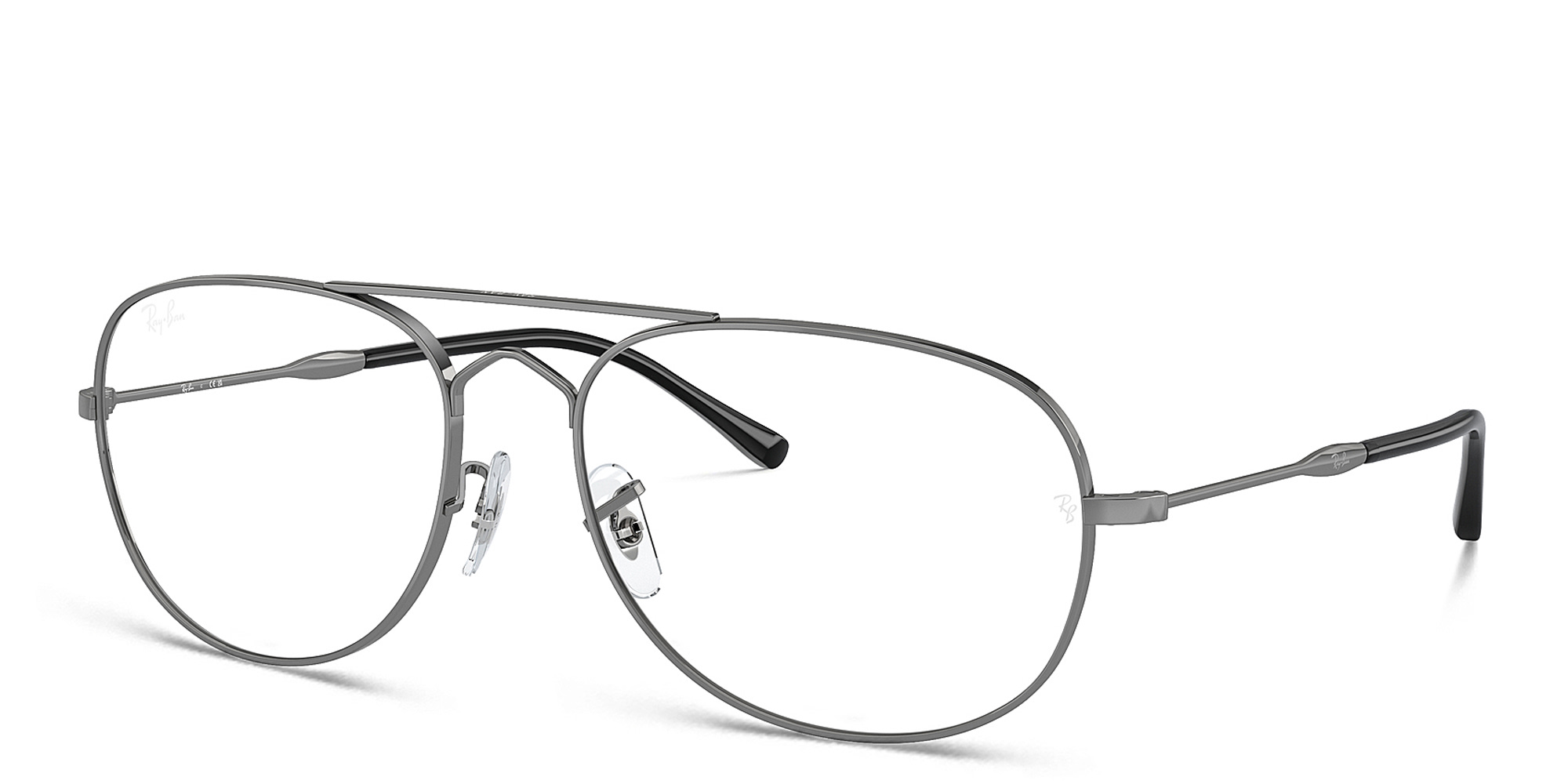 Ray-Ban Bain Bridge Optics Unisex Wide Pilot Eyeglasses in Gunmetal – Product Photo 2