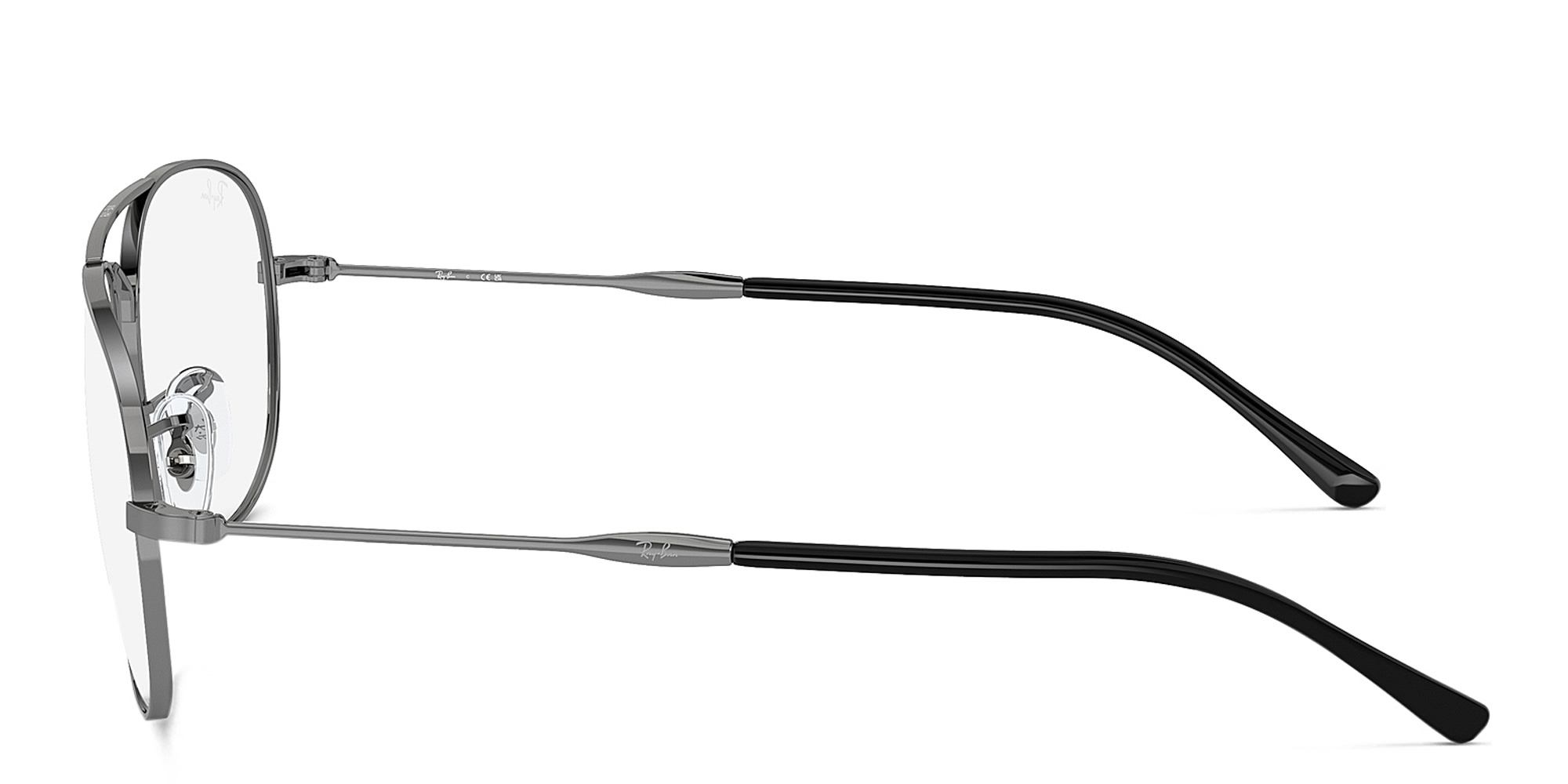 Ray-Ban Bain Bridge Optics Unisex Wide Pilot Eyeglasses in Gunmetal – Product Photo 3