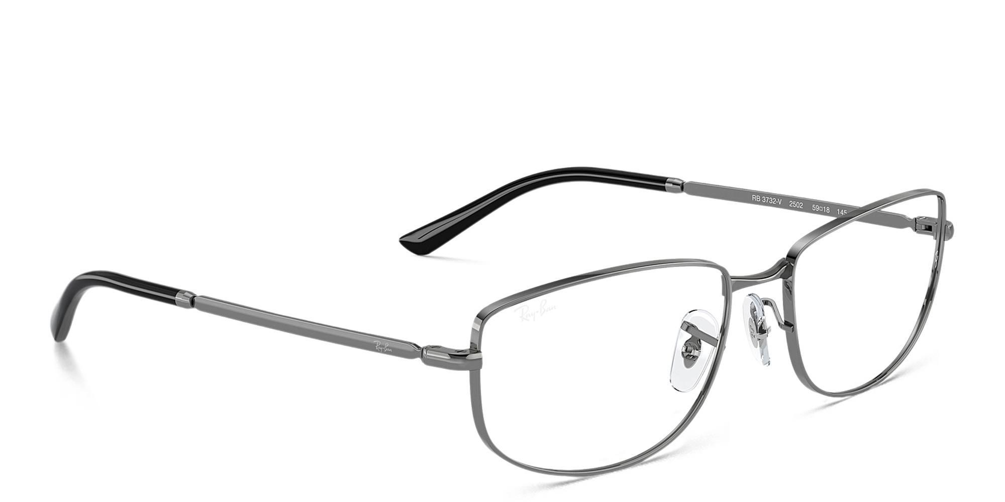 Ray-Ban Optics Unisex Irregular Eyeglasses in Gunmetal – Product Photo 4