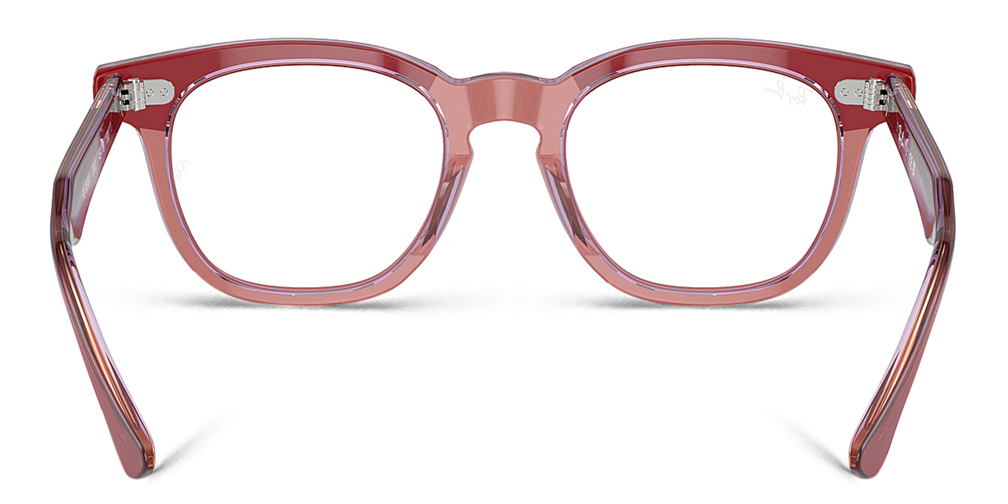 Shop Ray-Ban Junior Optics Kids Square Eyeglasses in Top Red & Orange & Light Purple online.