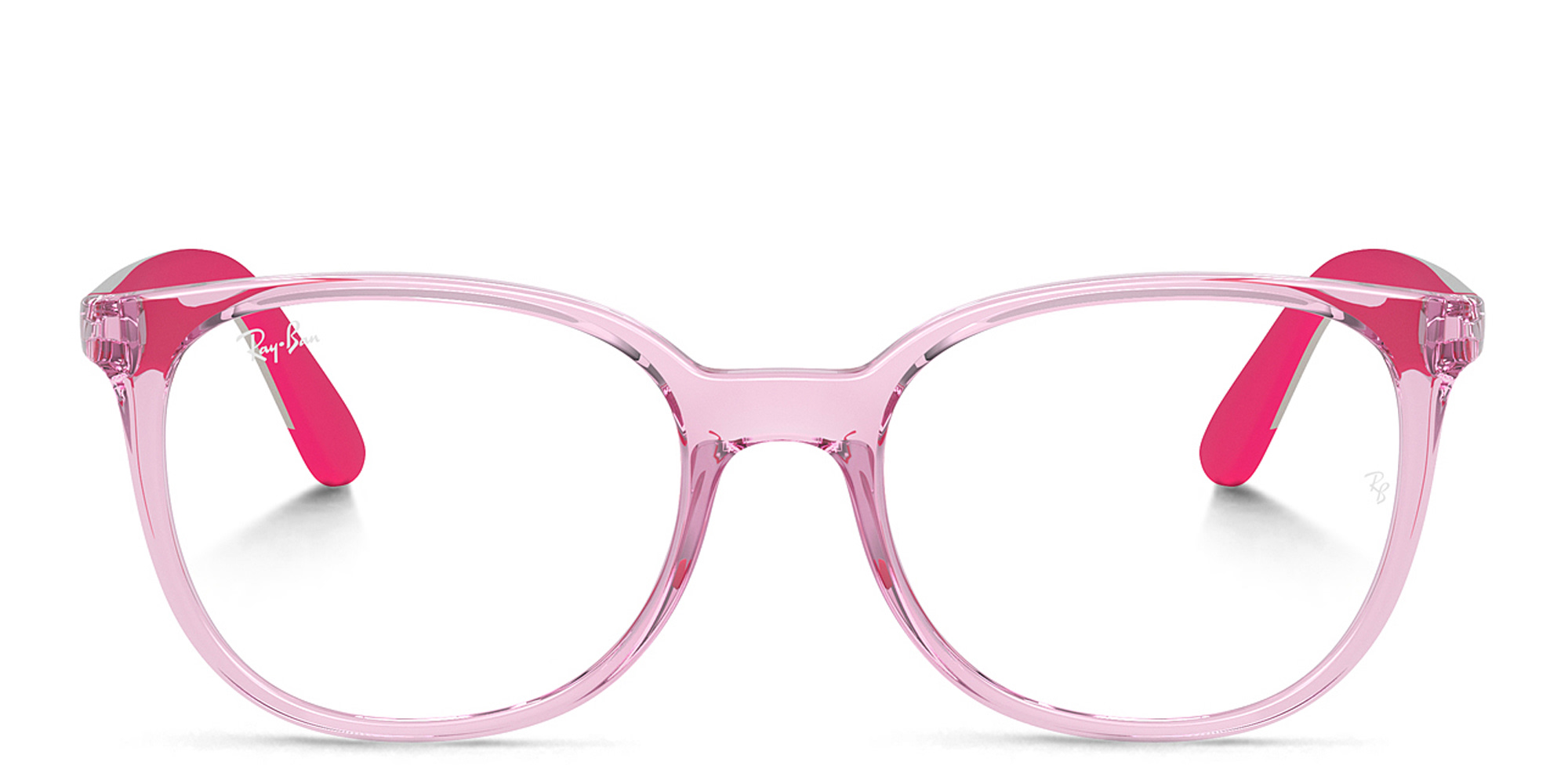 Shop Ray-Ban Junior Optics Kids Panthos Eyeglasses in Pink online.