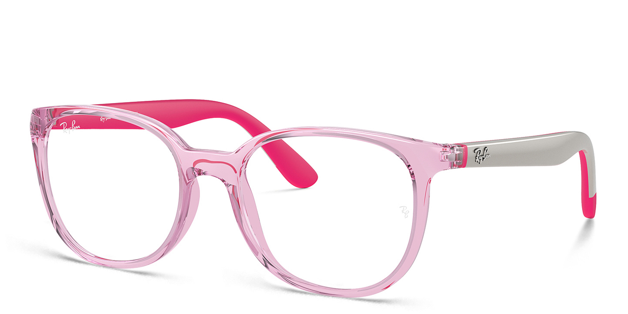Shop Ray-Ban Junior Optics Kids Panthos Eyeglasses in Pink online.