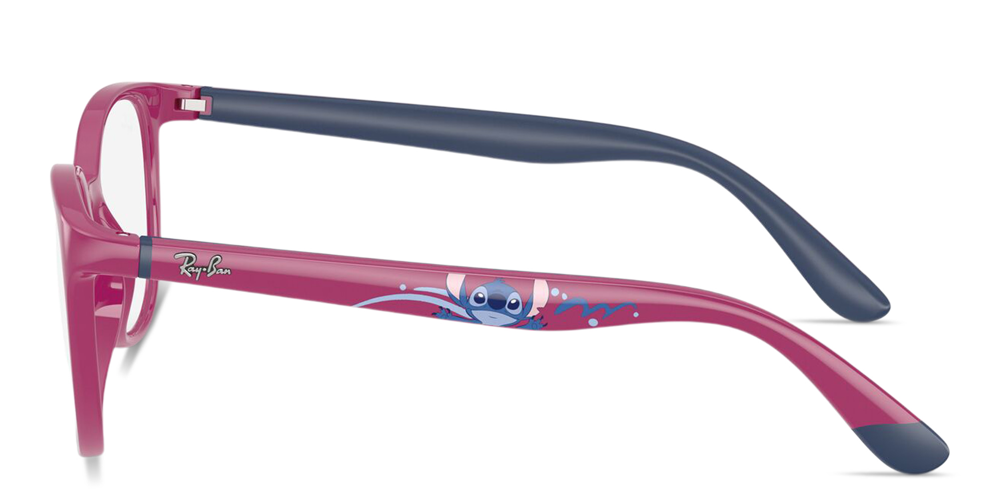 Shop Ray-Ban Junior Lilo & Stitch Kids Panthos Eyeglasses in Blue online.