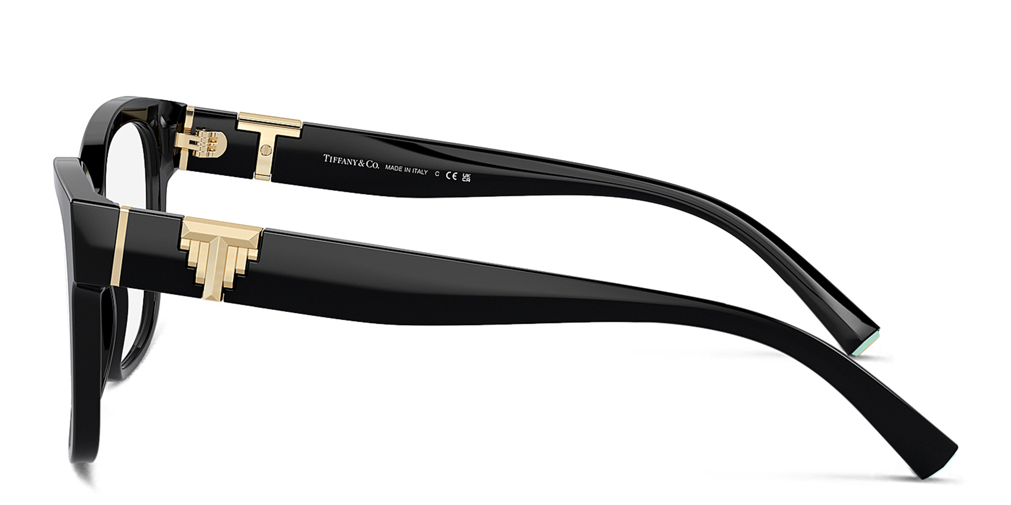 TIFFANY T Deco Square Eyeglasses in Black – Product Photo 3