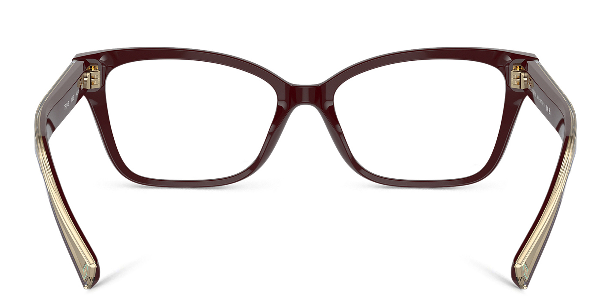 Shop TIFFANY T True Butterfly Eyeglasses in Burgundy online.