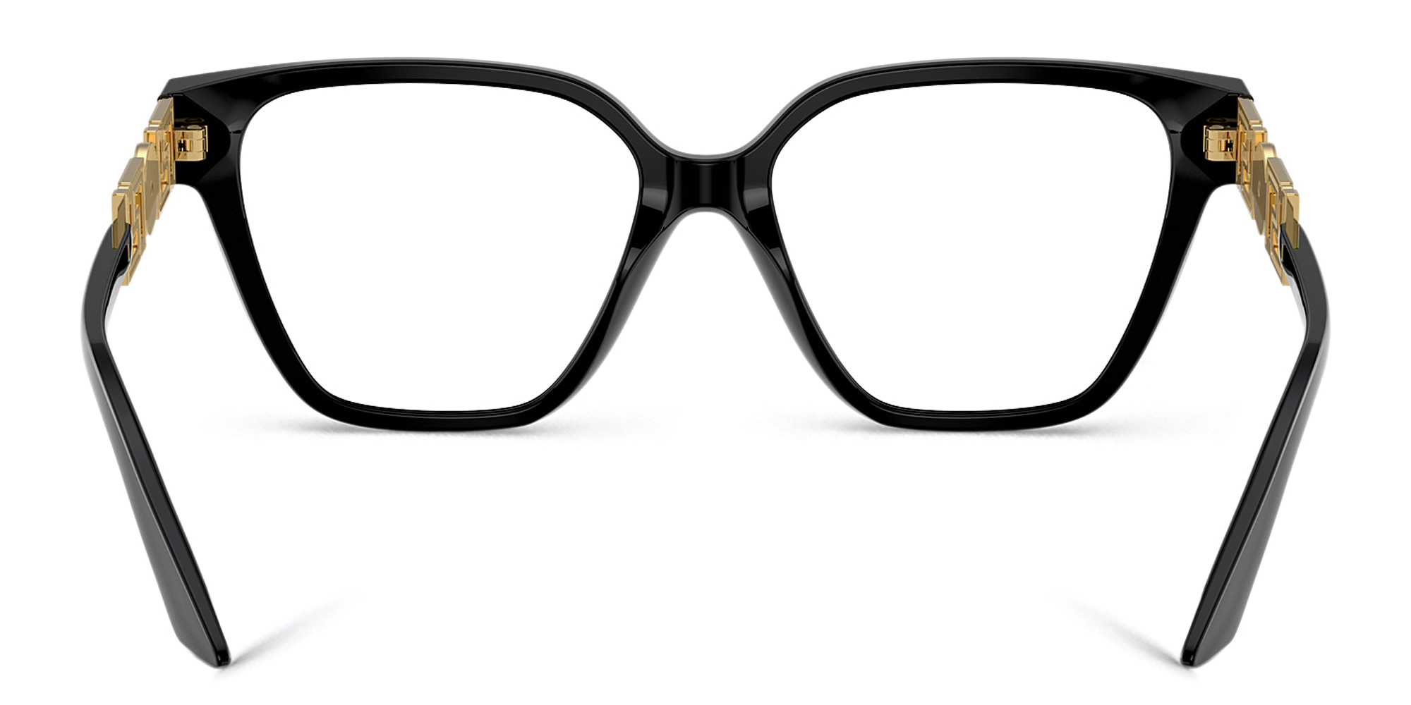 VERSACE Medusa Square Eyeglasses in Black – Product Photo 4
