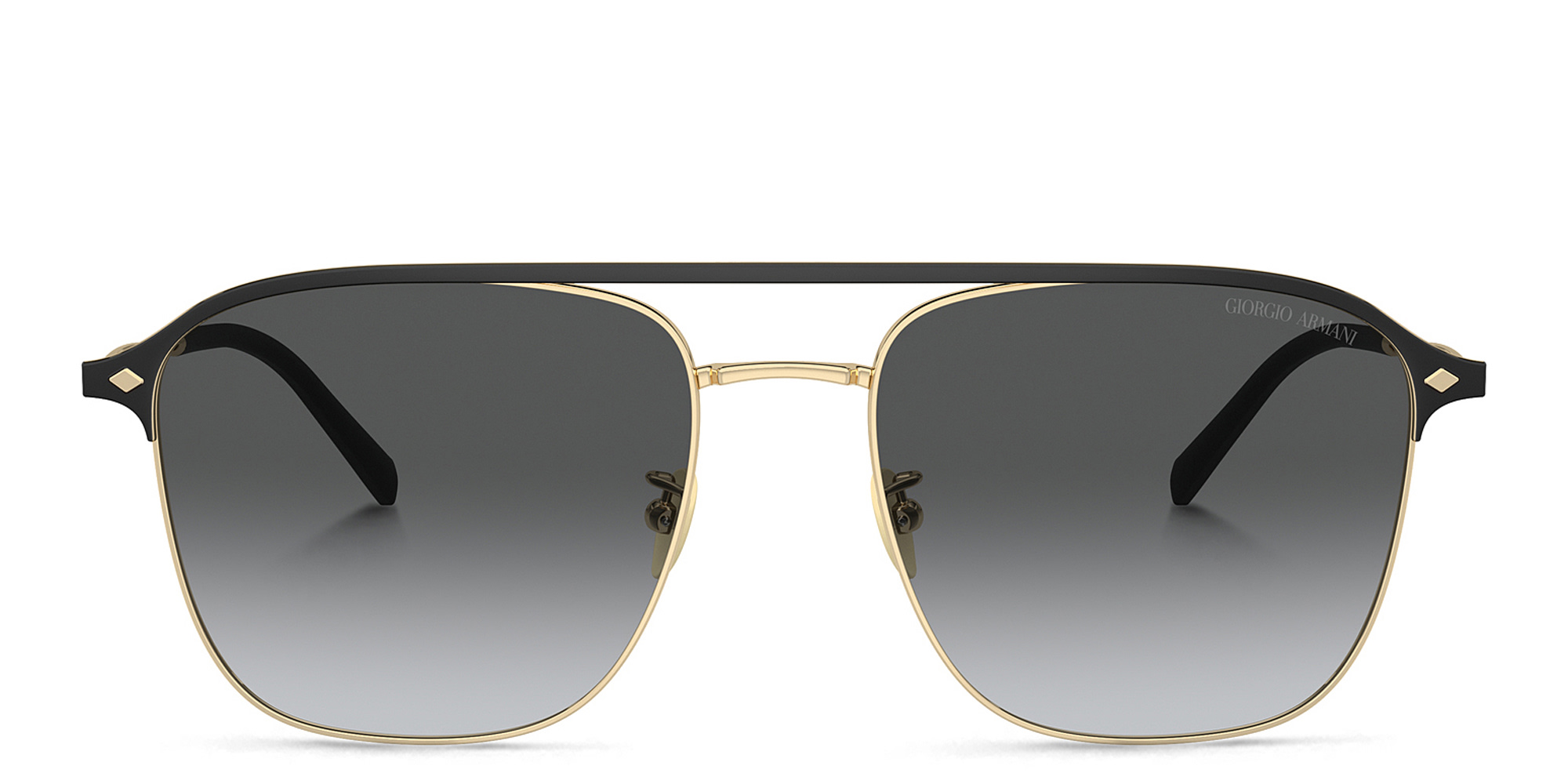 GIORGIO ARMANI Logo Square Sunglasses in Gold – Product Photo 1