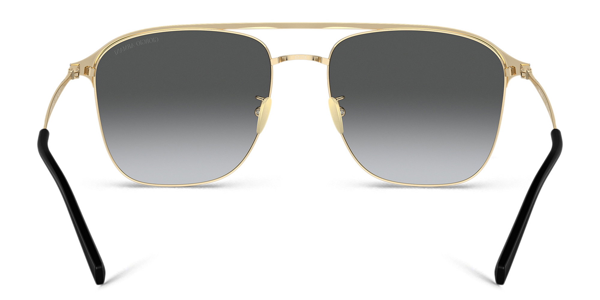 GIORGIO ARMANI Logo Square Sunglasses in Gold – Product Photo 4