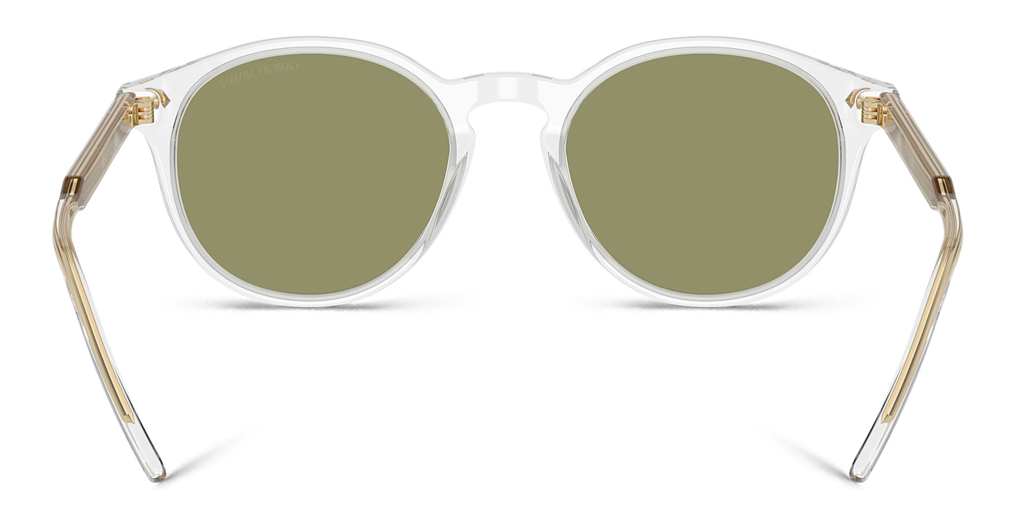 Shop GIORGIO ARMANI Logo Panthos Sunglasses in Clear online.