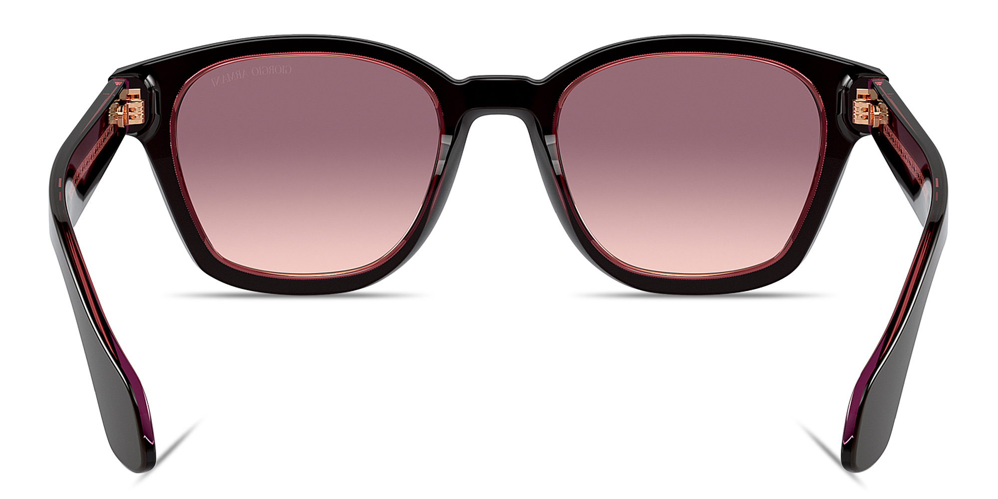 Shop GIORGIO ARMANI Armani Code Square Sunglasses in Top Brown Transparent Pink online.