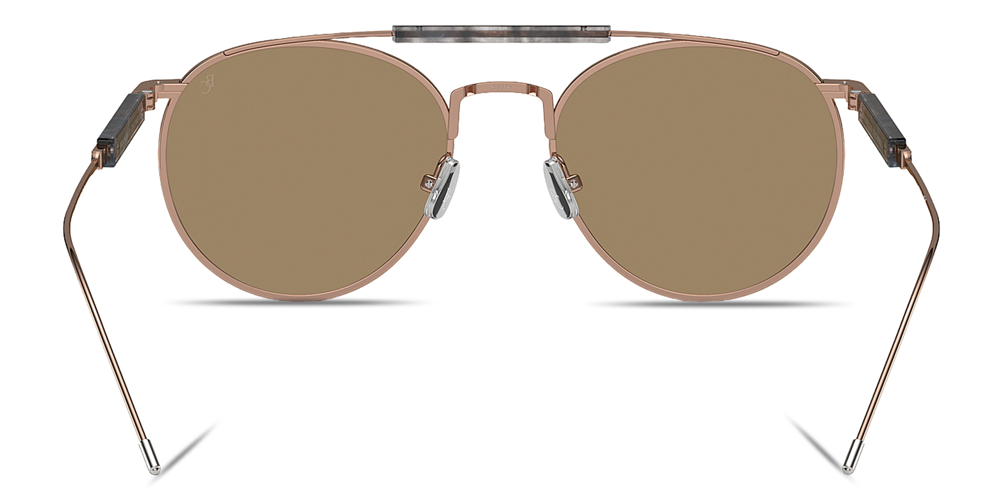 Shop BRUNELLO CUCINELLI Sartorial Sunset Unisex Round Sunglasses in Rose Gold online.