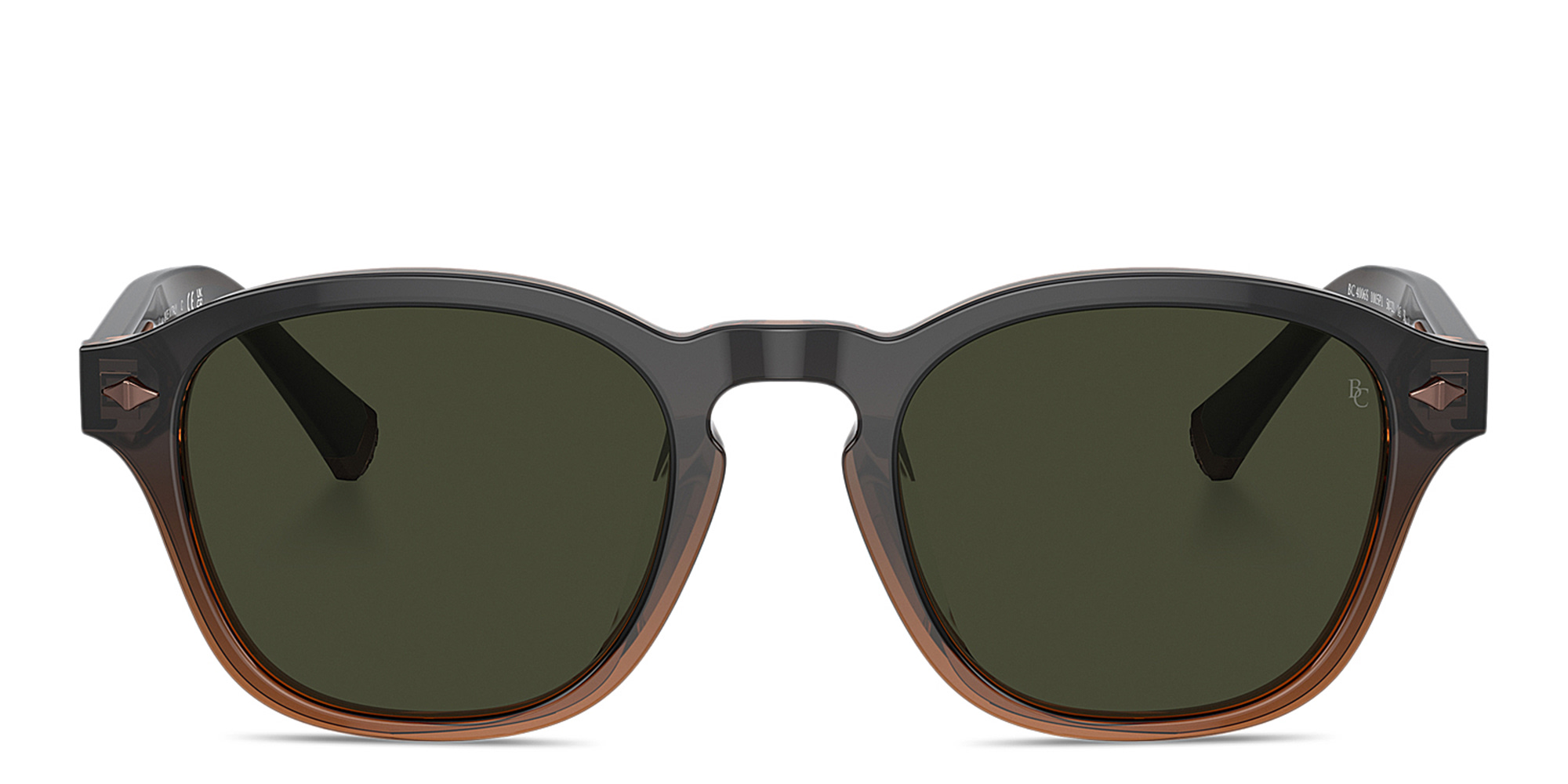 Shop BRUNELLO CUCINELLI Intarsia Rays Unisex Square Sunglasses in Havana online.