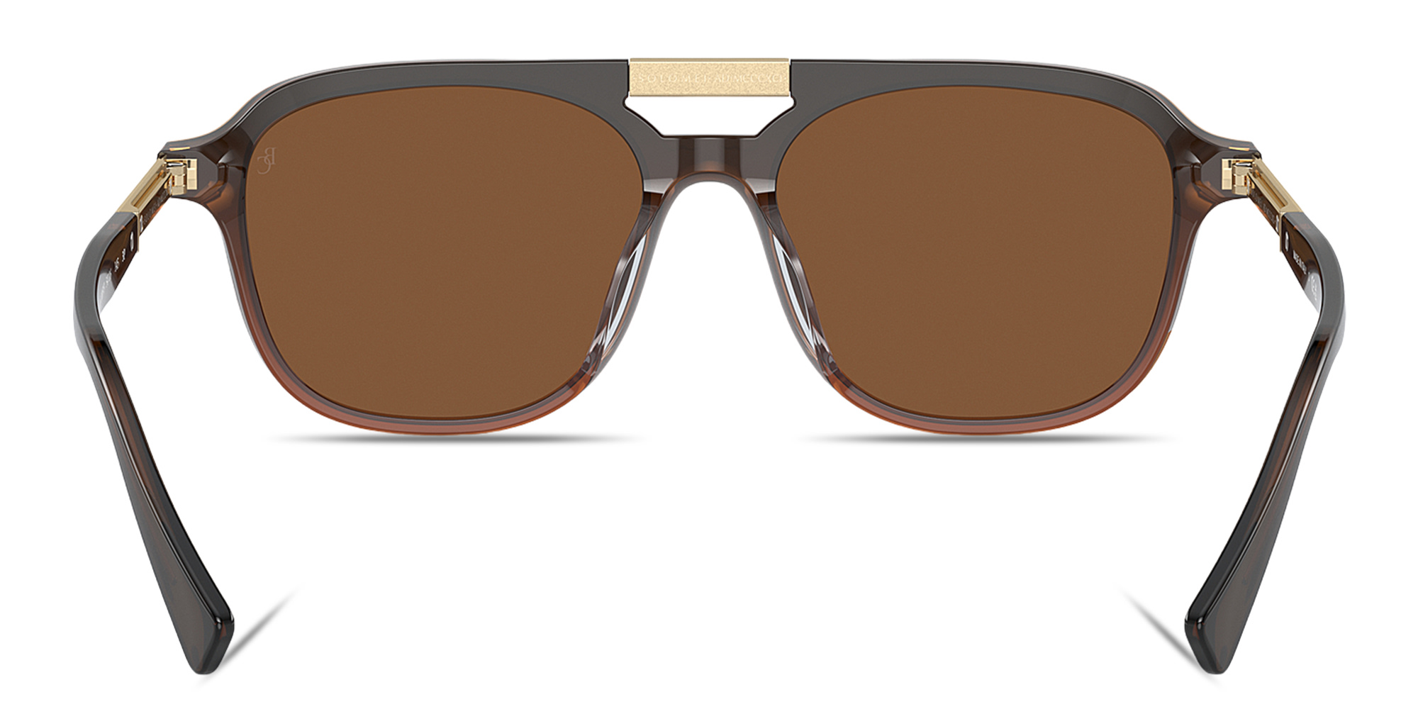Shop BRUNELLO CUCINELLI Sartorial Sunset Aviator Sunglasses in Brown online.