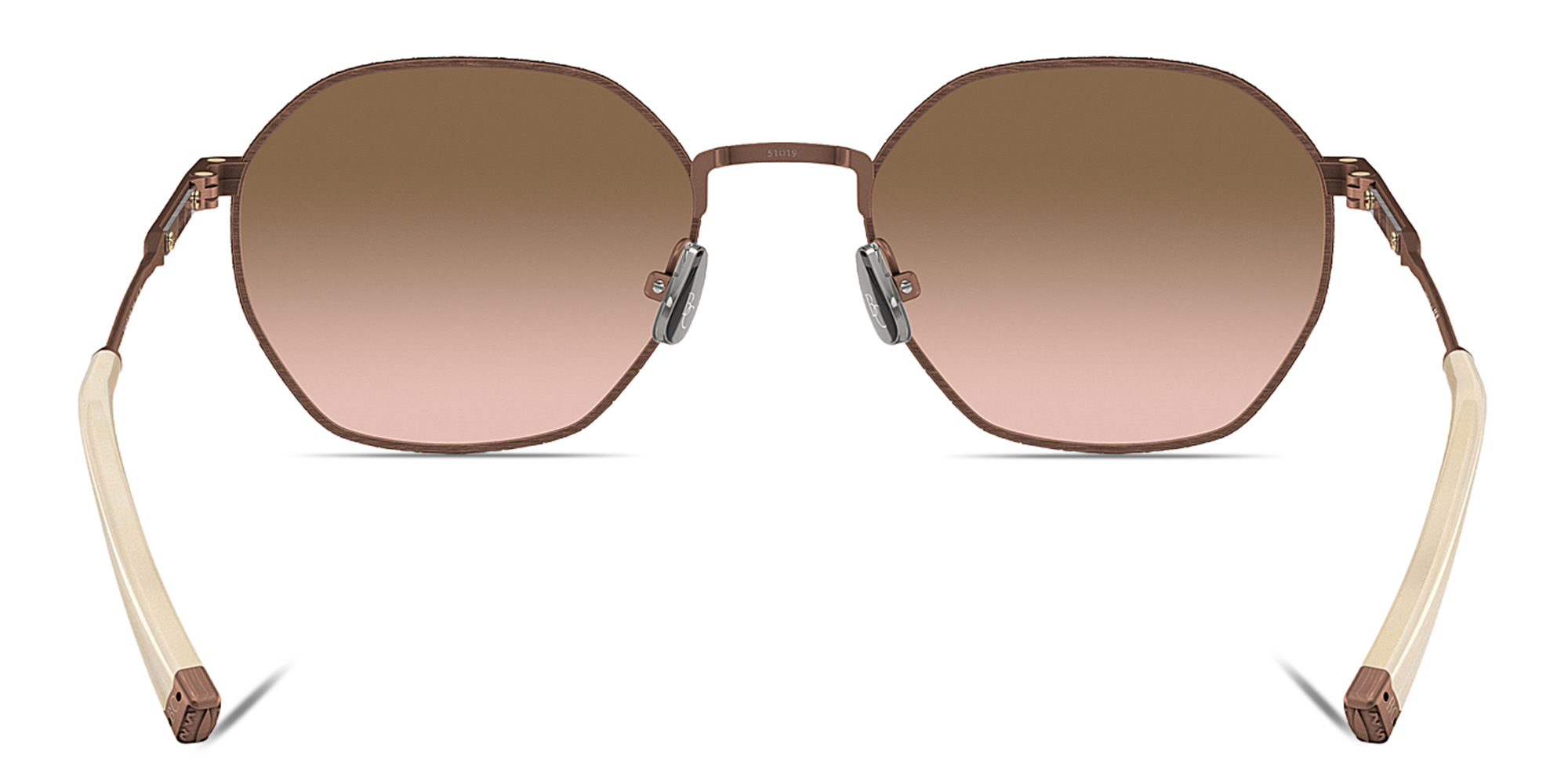 Shop BRUNELLO CUCINELLI Intarsia Rays Unisex Irregular Sunglasses in Brown online.