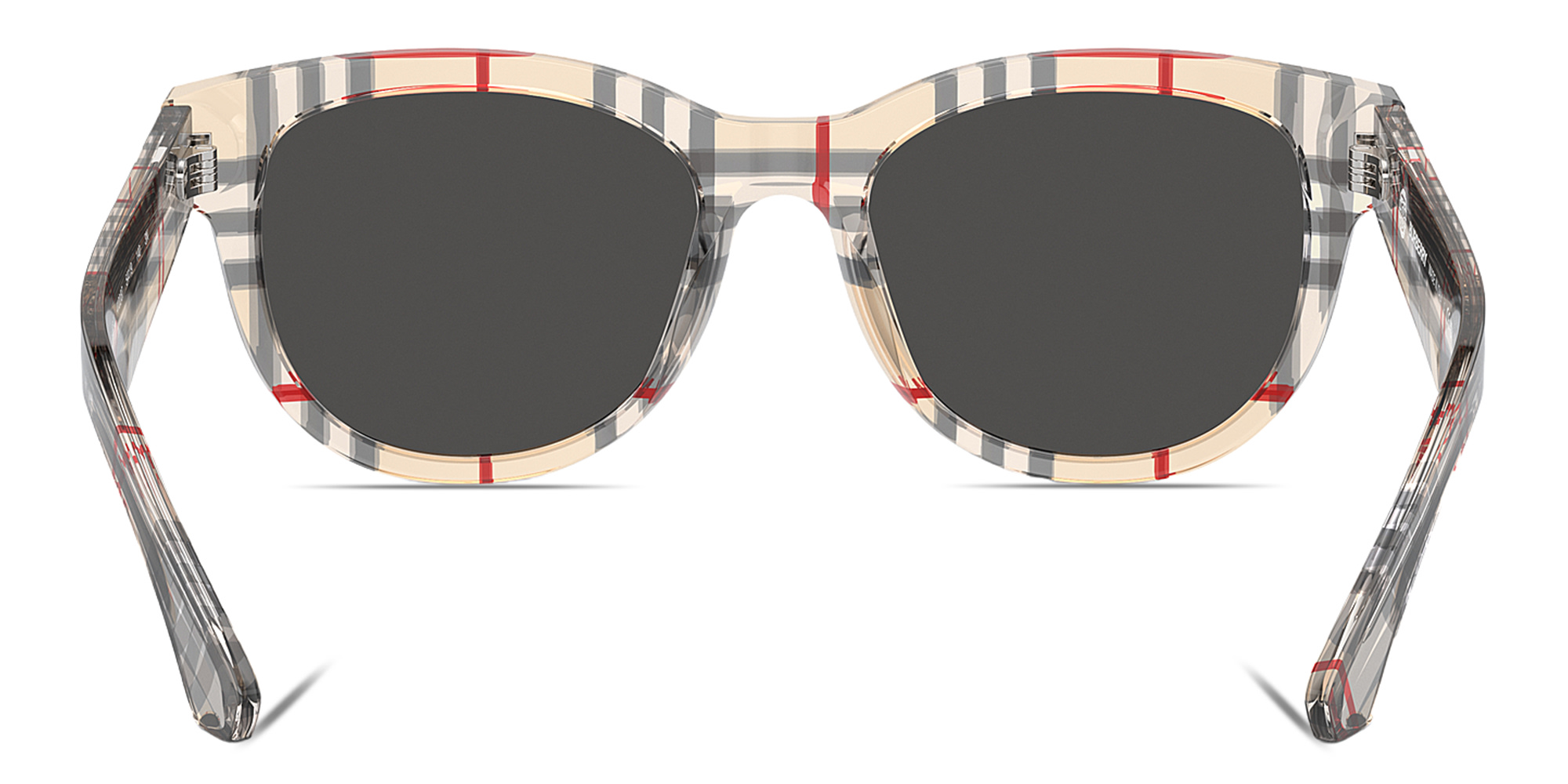 Shop BURBERRY Logo Print Panthos Sunglasses in Vintage Check online.