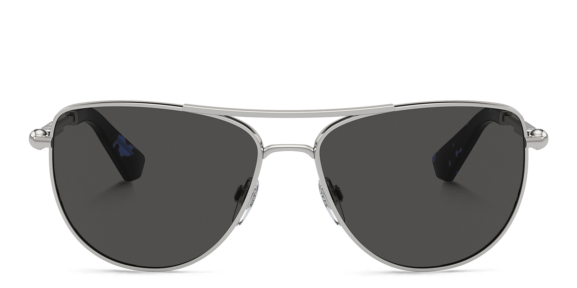 تسوق نظارات شمسية طراز أفياتور بشعار العلامة بربري بلون فضي أونلاين.