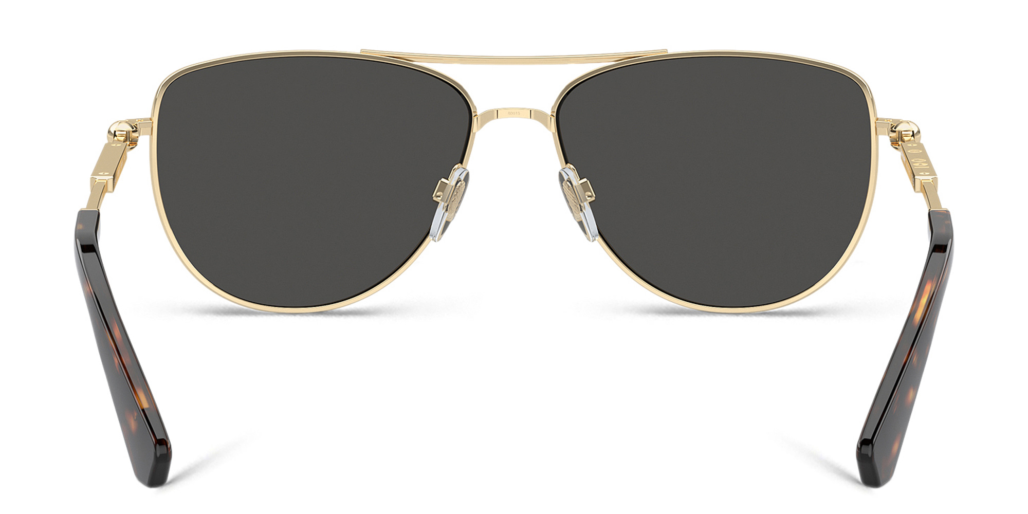 Shop BURBERRY Logo Aviator Sunglasses in Gold online.