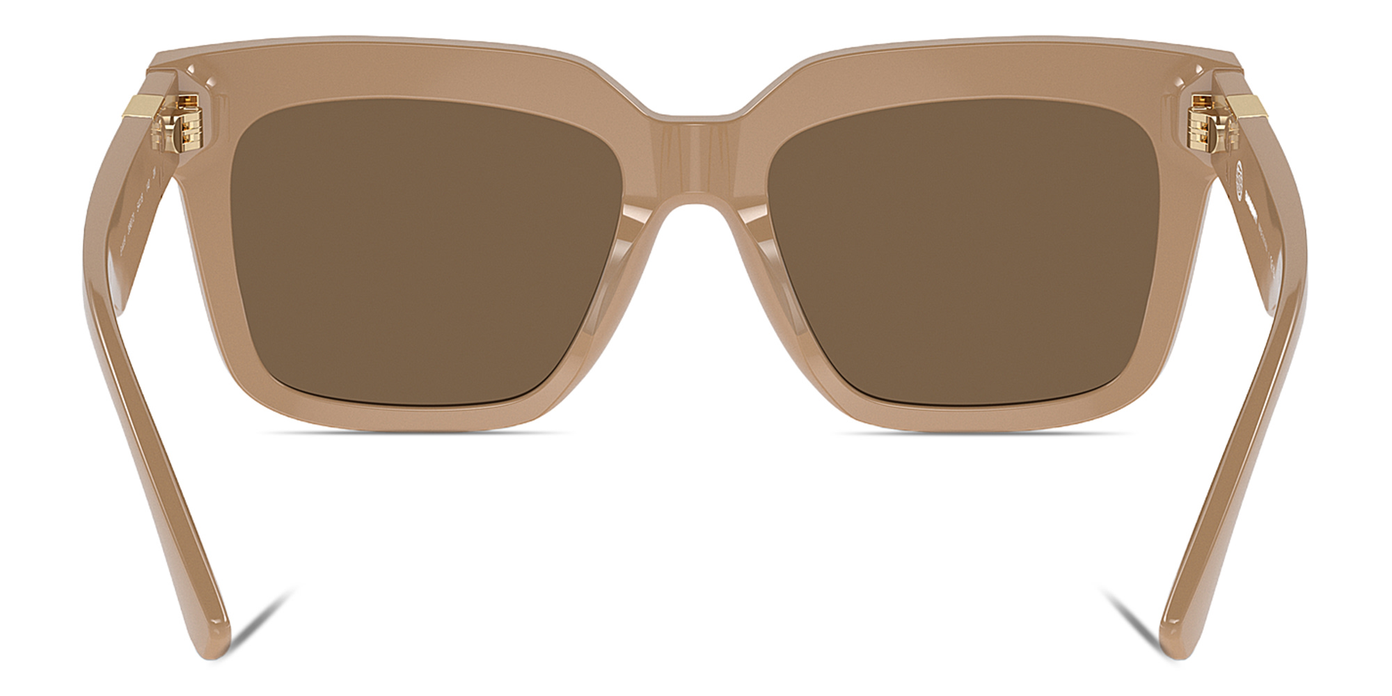Shop BURBERRY TB Motif Square Sunglasses in Beige online.