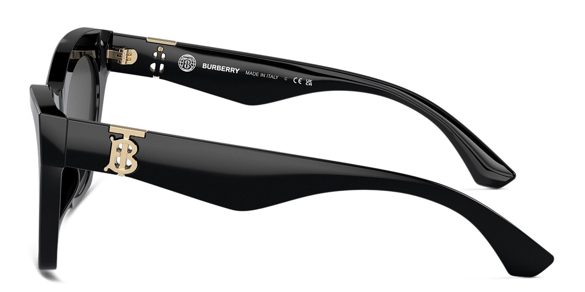 BURBERRY TB Motif Cat-Eye Sunglasses in Black – Product Photo 3