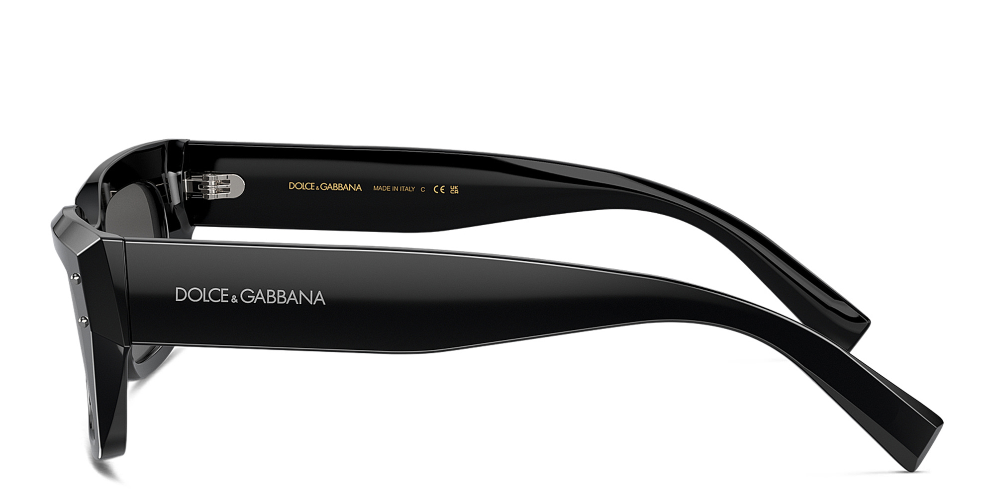 Dolce & Gabbana Logo Rectangle Sunglasses in Black – Product Photo 3