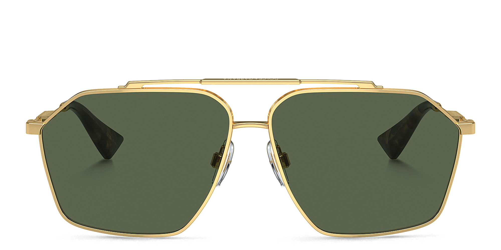 Dolce & Gabbana Logo Aviator Sunglasses in Gold – Product Photo 1