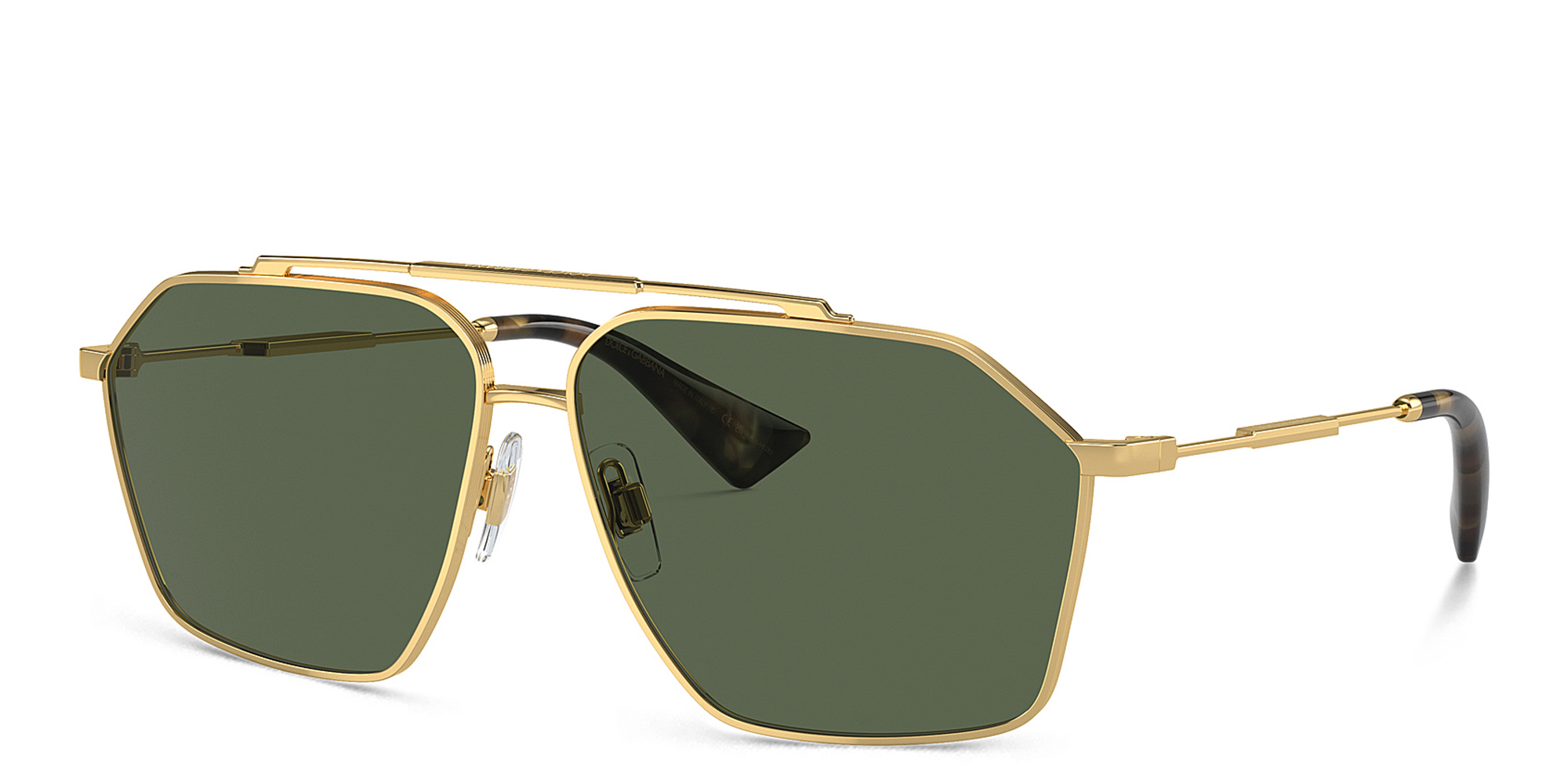 Dolce & Gabbana Logo Aviator Sunglasses in Gold – Product Photo 2
