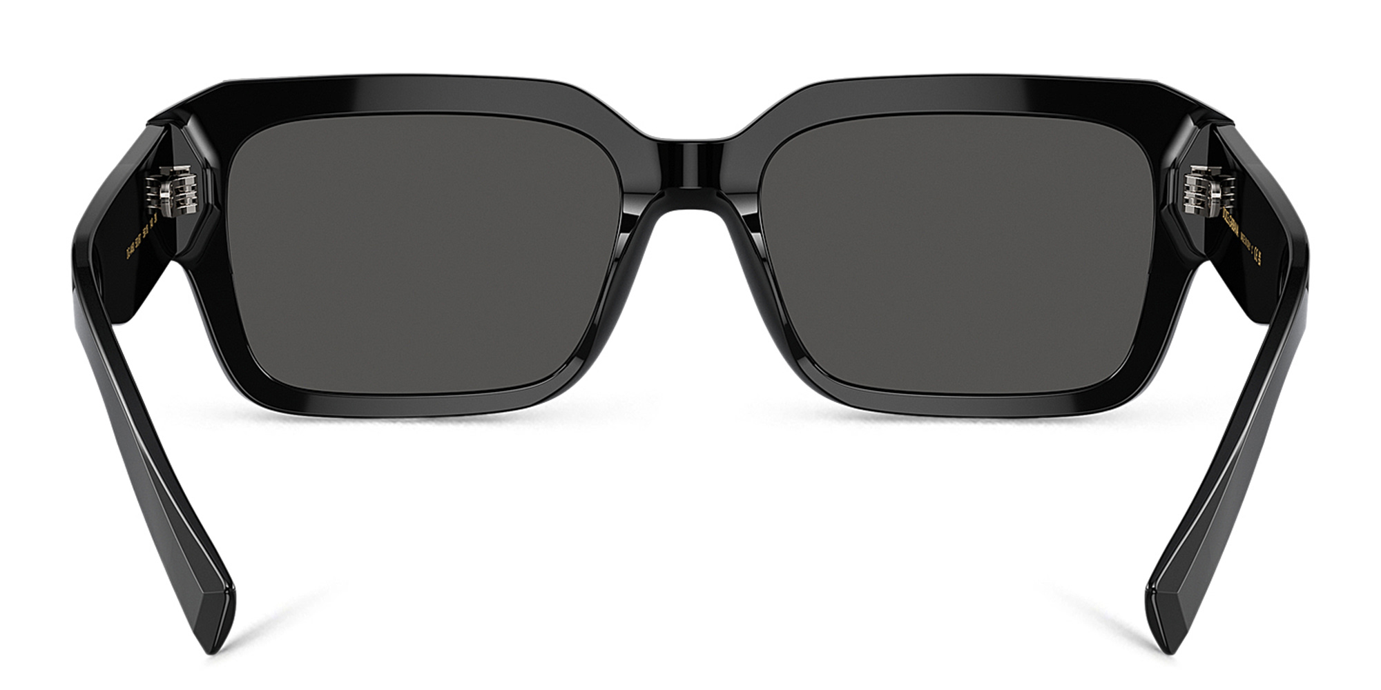 Shop Dolce & Gabbana Logo Rectangle Sunglasses in Black online.