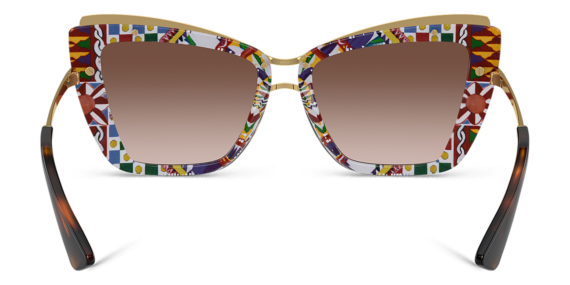 Dolce & Gabbana Logo Cat-Eye Sunglasses in Havana – Product Photo 4