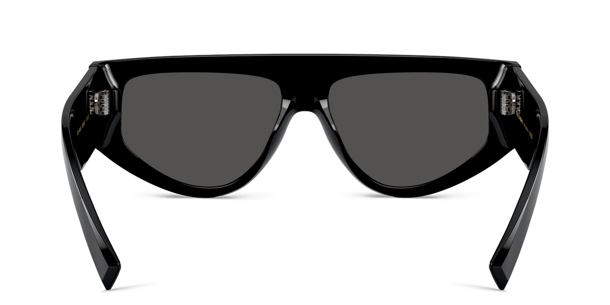 Shop Dolce & Gabbana Logo Rectangle Sunglasses in Black online.