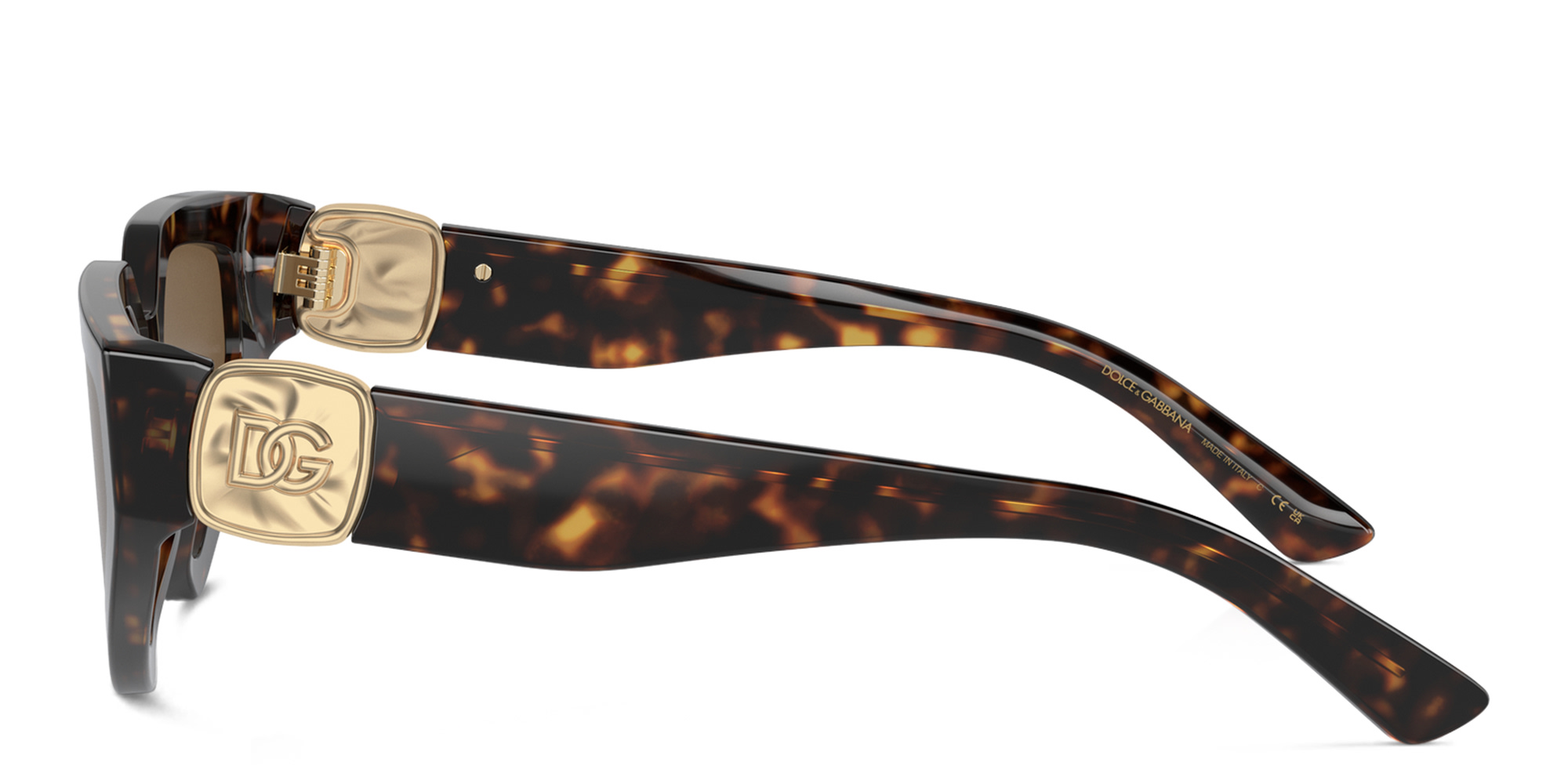 Dolce & Gabbana Logo Butterfly Sunglasses in Havana – Product Photo 3