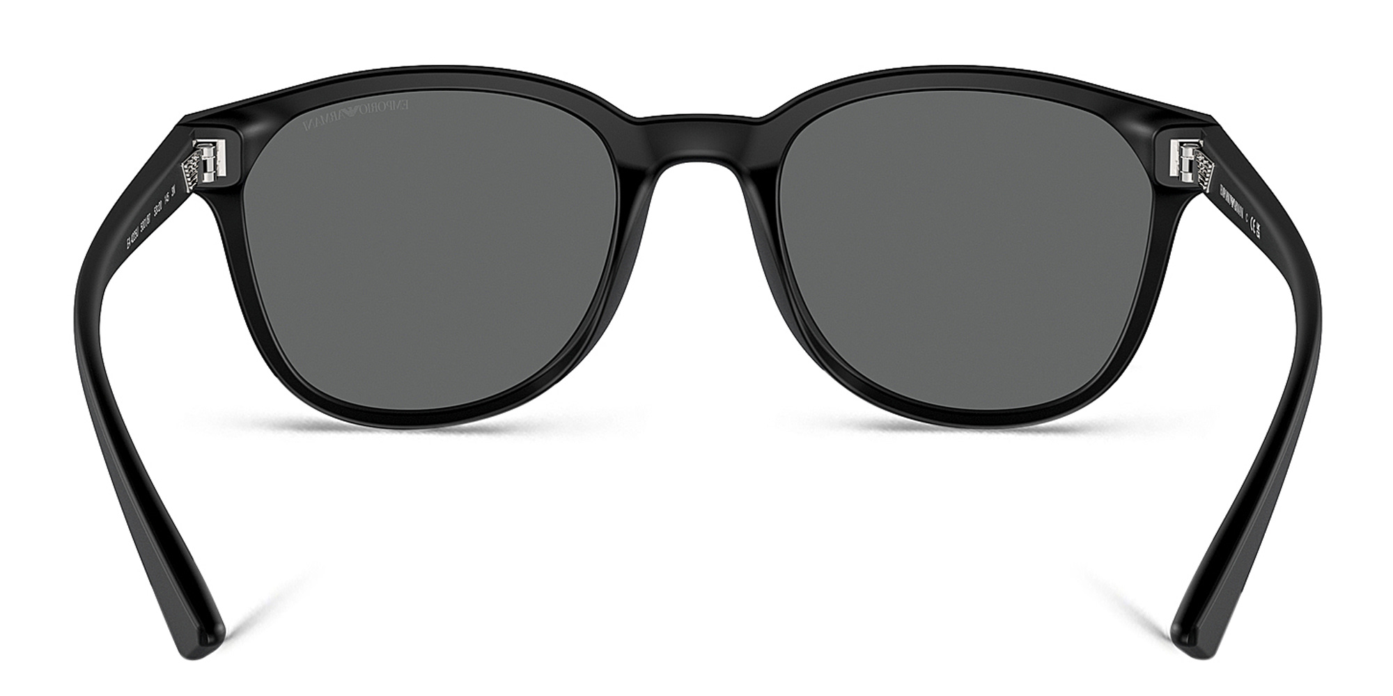 Shop Emporio Armani Logo Panthos Sunglasses in Matte Black online.