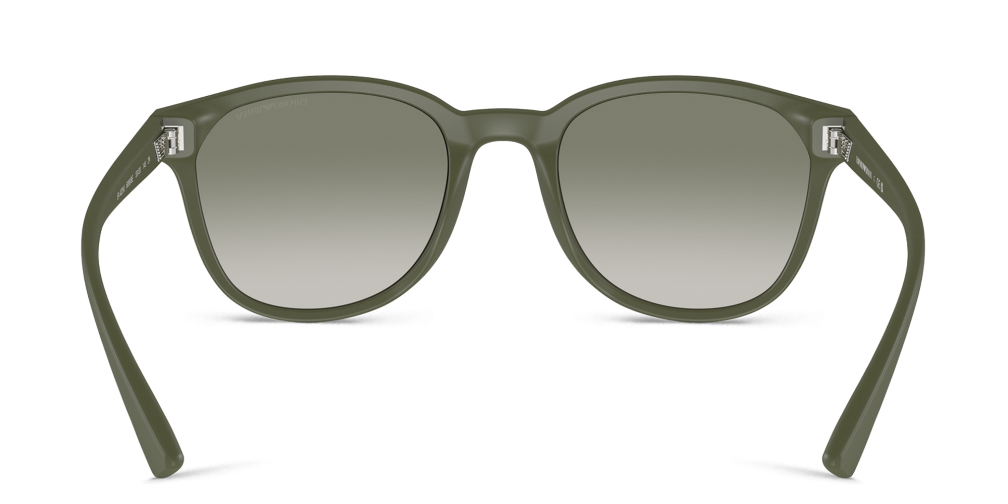 Shop Emporio Armani Logo Panthos Sunglasses in Matte Green online.