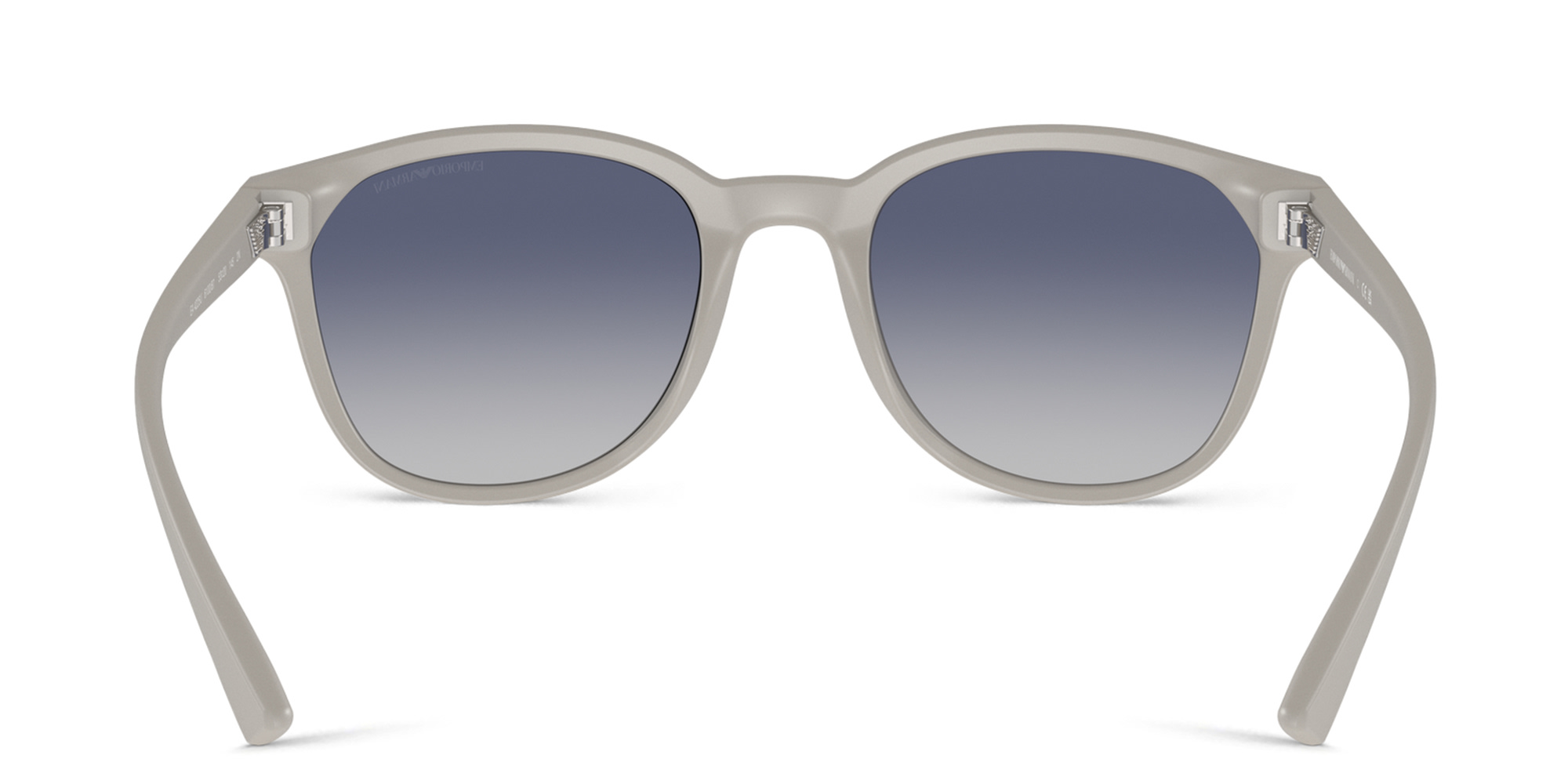 Emporio Armani Logo Panthos Sunglasses in Matte Light Grey – Product Photo 4