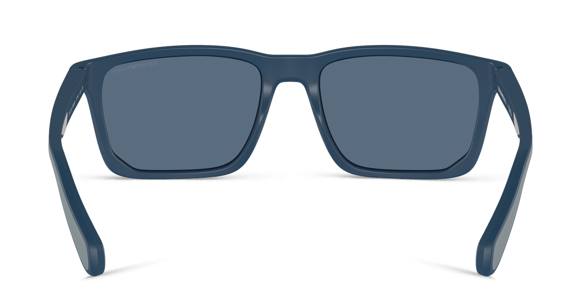 Emporio Armani Logo Rectangle Sunglasses in Matte Blue – Product Photo 4