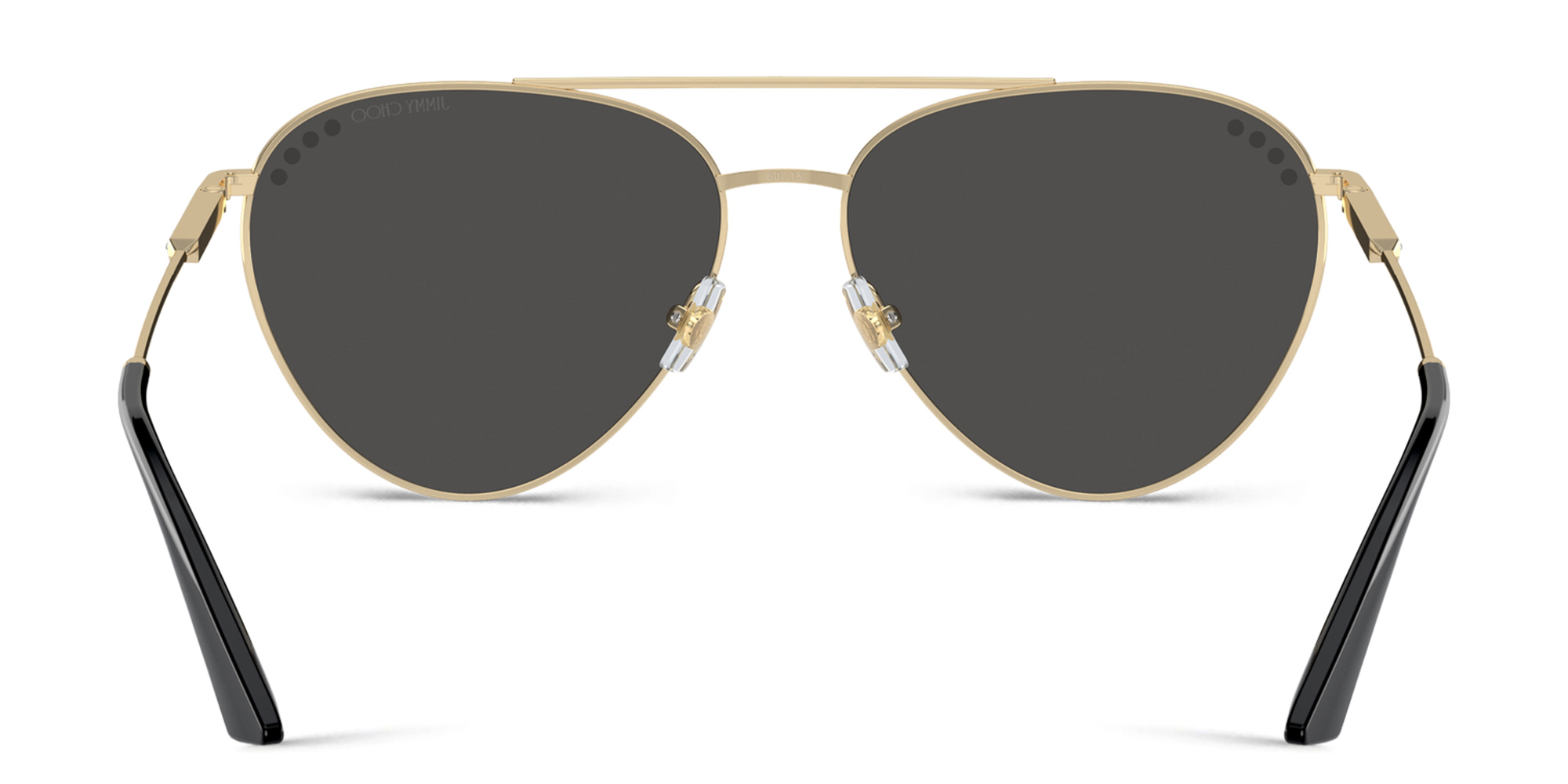 JIMMY CHOO Rhinestone-Embellished Aviator Sunglasses in Gold – Product Photo 4