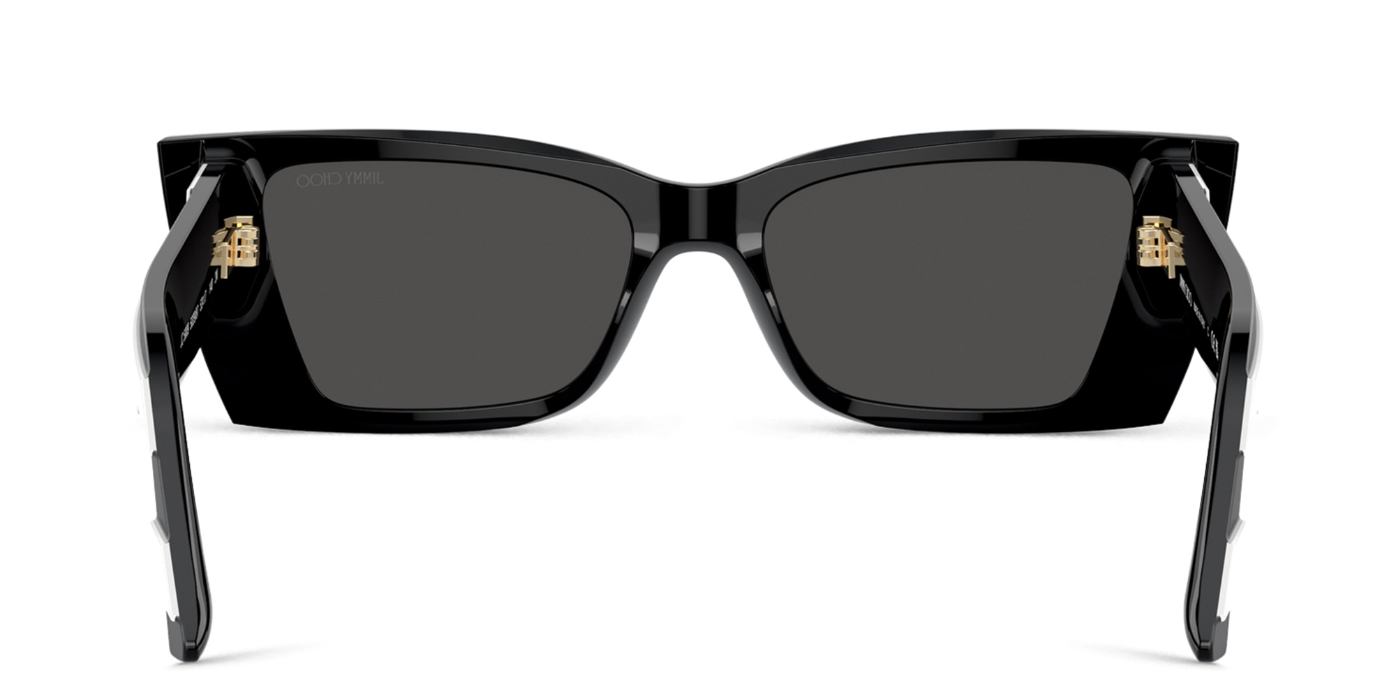 Shop JIMMY CHOO JC Motif Rectangle Sunglasses in Black online.